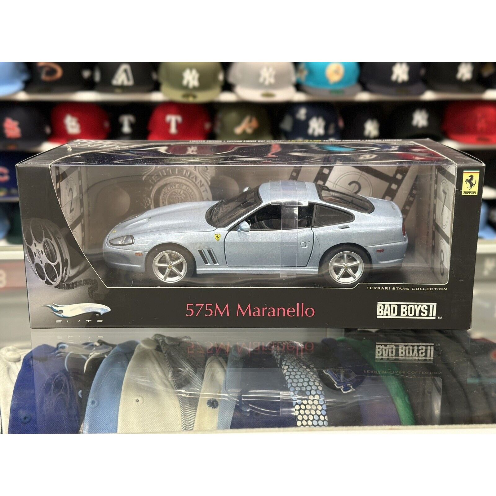 image of 1/18 Ferrari 575M Maranello - Hot Wheels Elite - Bad Boys Ii in Blue, Men's