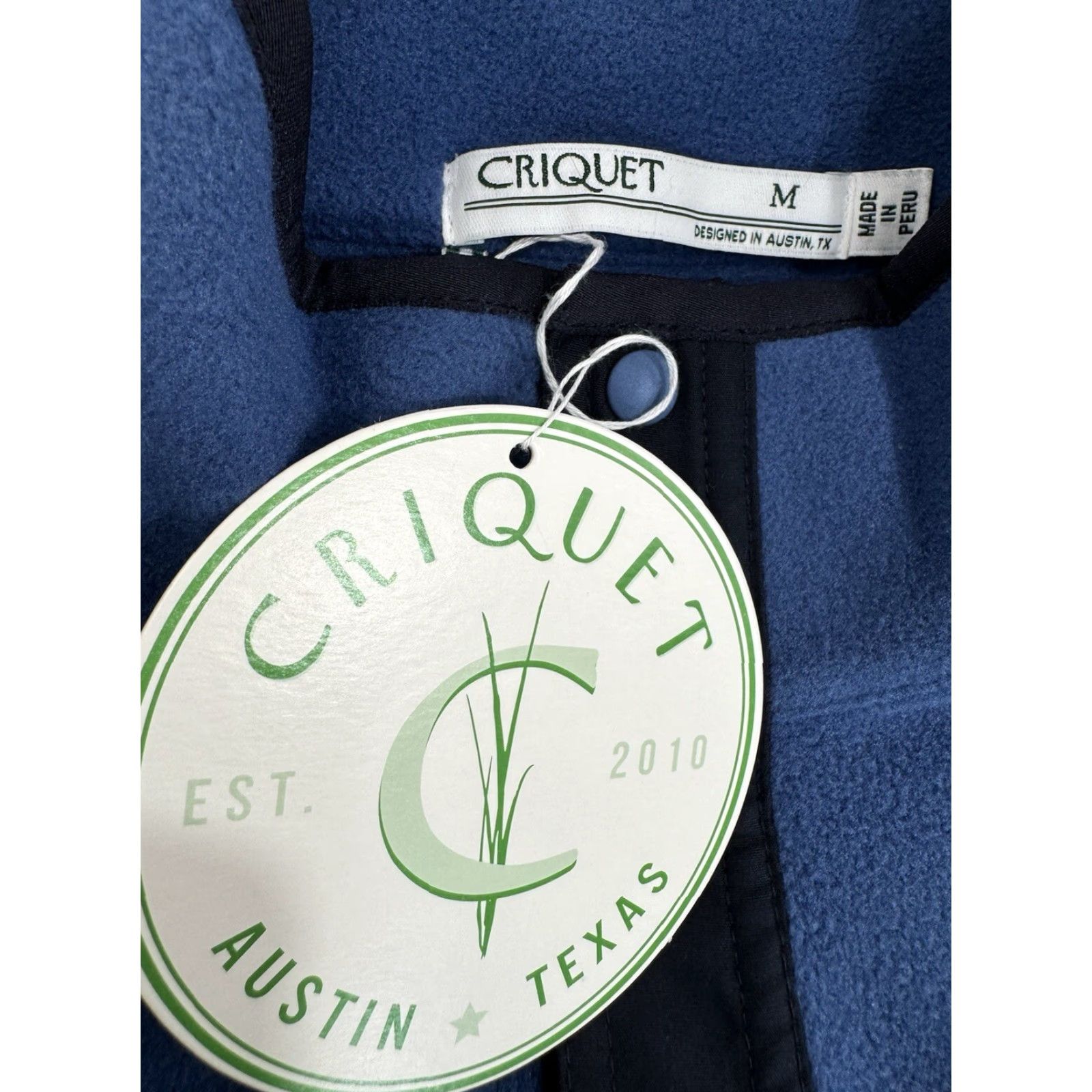 Logo 7 CRIQUET Austin - NEW w TAG - Fleece Pullover Snap Embroidered Logo M Jacket Shirt Mens Blue 90s CQ44 Size US M / EU 48-50 / 2 - 4 Thumbnail