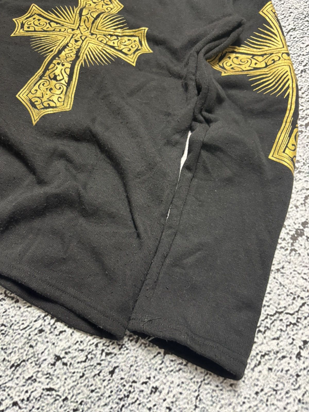 Japanese Brand × Vintage Cool cross printed vintage sweatshirt Chrome Hearts style Size L / US 10 / IT 46 - 5 Thumbnail
