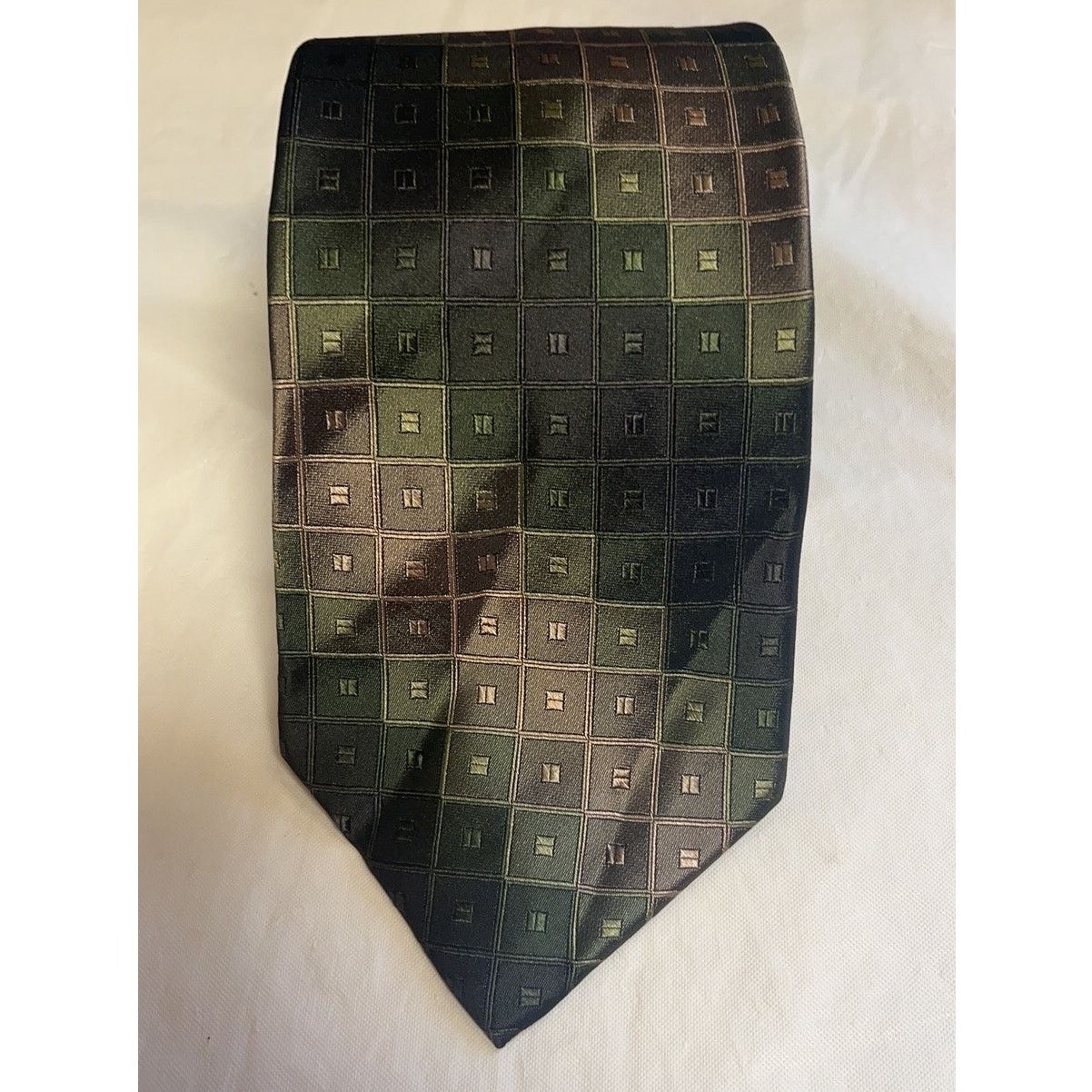 Joseph Abboud Joe Joseph Abboud Geometric Patterned Silk Necktie Size ONE SIZE - 2 Thumbnail