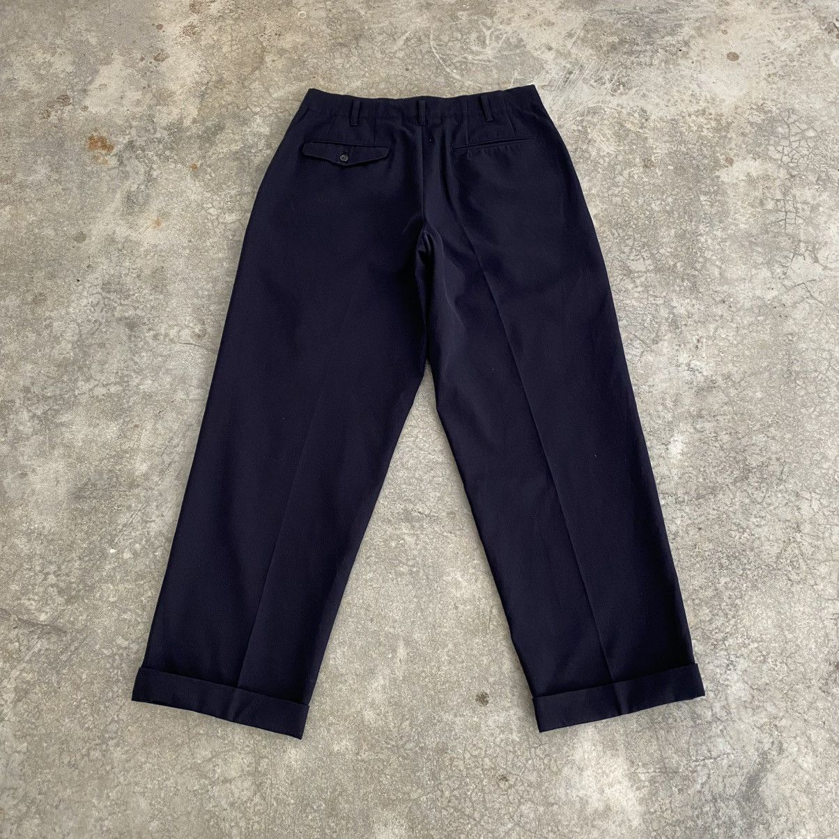 Yohji Yamamoto Yohji Yamamoto CJRC 2 Tucks Wool Blend Wide Trouser Pants Size US 31 - 10 Thumbnail