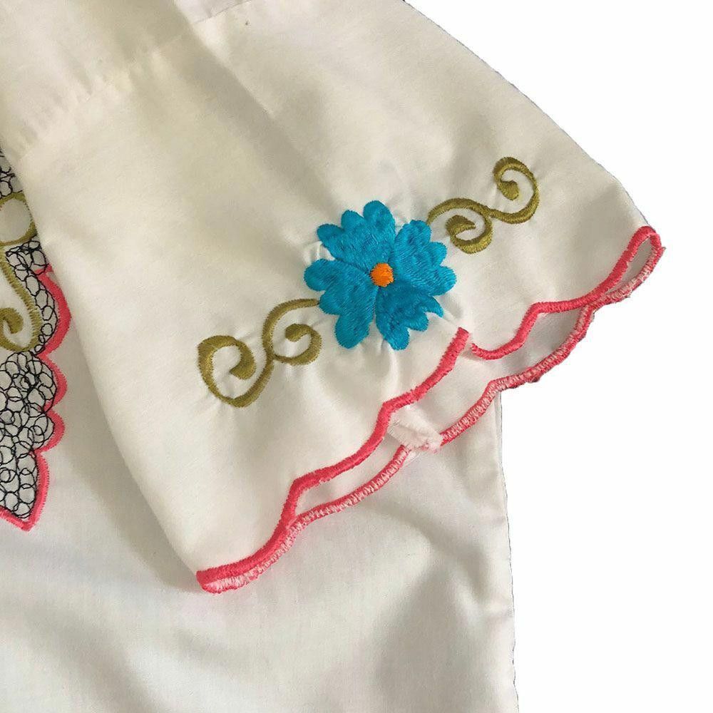 Designer Pre Owned White Hand Made Blouse L Size L / US 10 / IT 46 - 2 Thumbnail