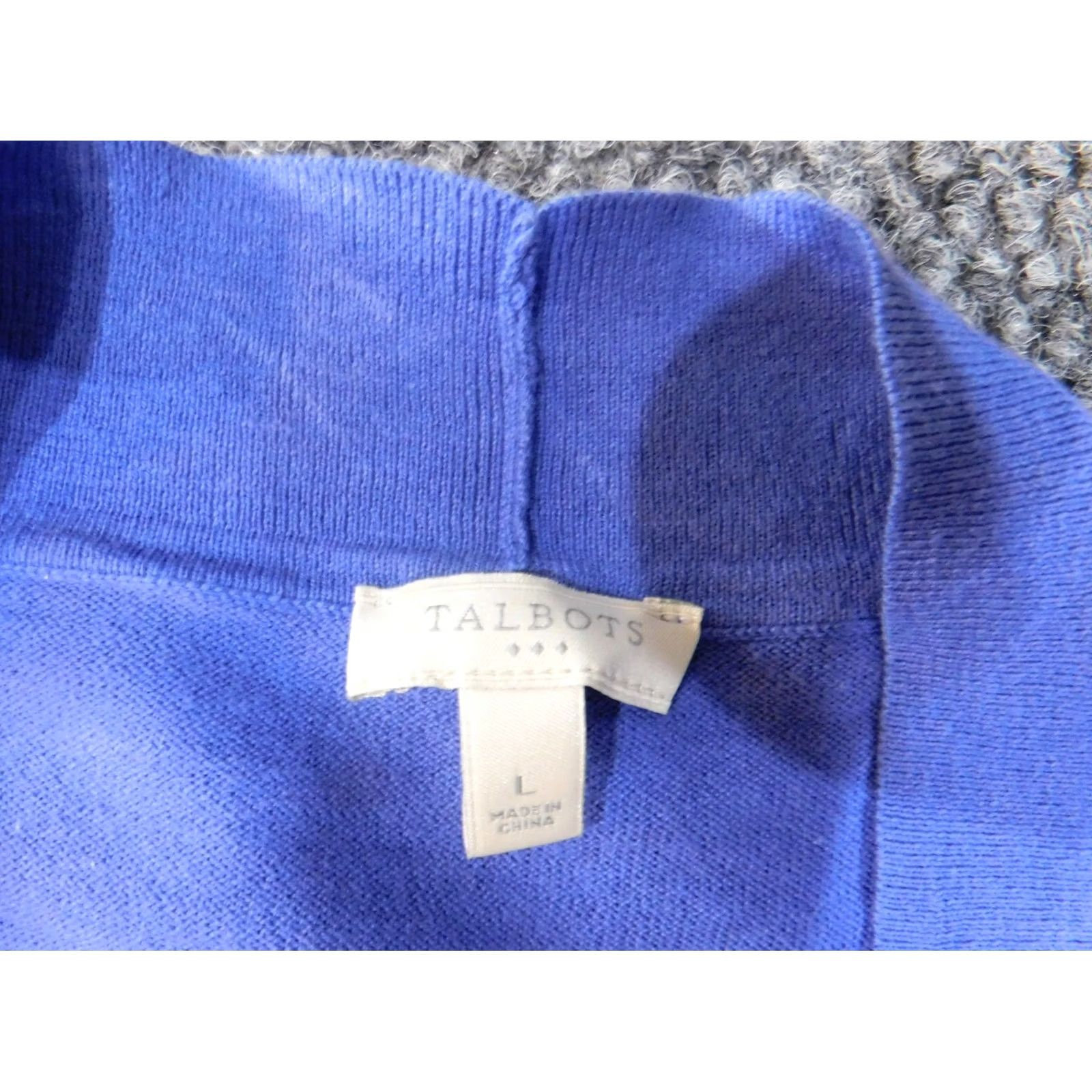 Talbots Talbots Sweater Cardigan L Women Purple Cotton Open Knit V-Neck Pullover Long Sleeve Modern Size L / US 10 / IT 46 - 4 Thumbnail