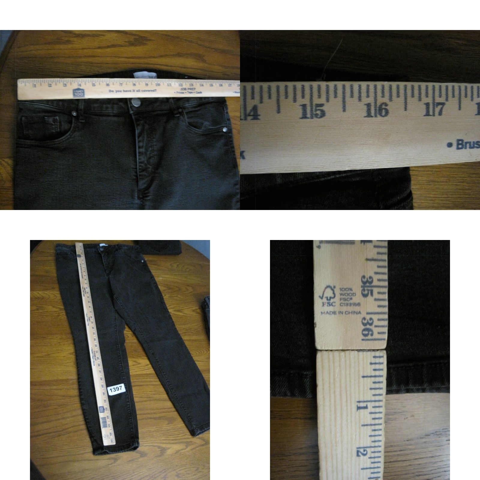LOFT Women 14 32 Curvy Skinny High Waist Black Jeans Stretch Lot of 3