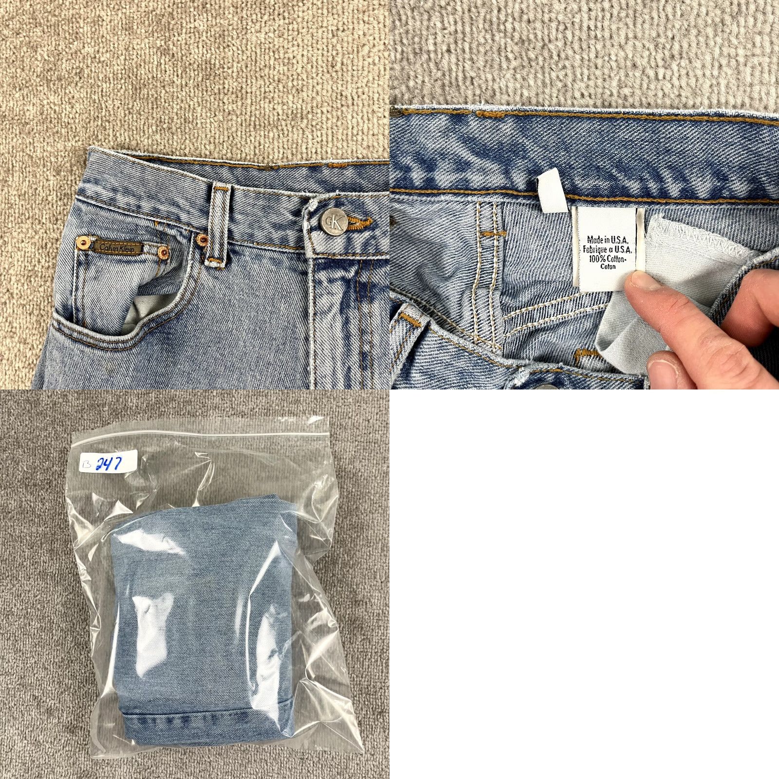 Calvin Klein VINTAGE CALVIN KLEIN Jeans Womens 26x26 Light Blue Denim Slim Straight 8 100% Cotton Blue Womens Jeans Size 30" / US 8 / IT 44 - 9 Thumbnail