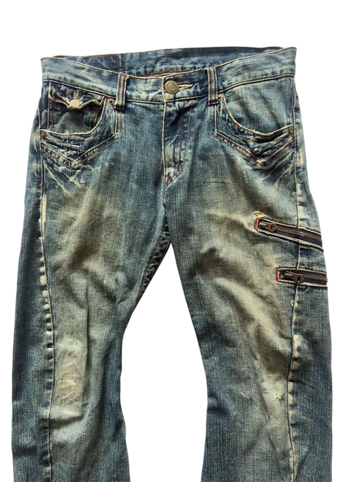 If Six Was Nine RATTLE TRAP DISTRESSED FADED JEANS Size US 31 - 3 Thumbnail