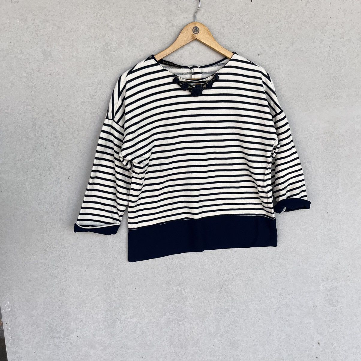 Other Vintage Zara Striped Navy & White Top Size S Size S / US 4 / IT 40 - 3 Thumbnail