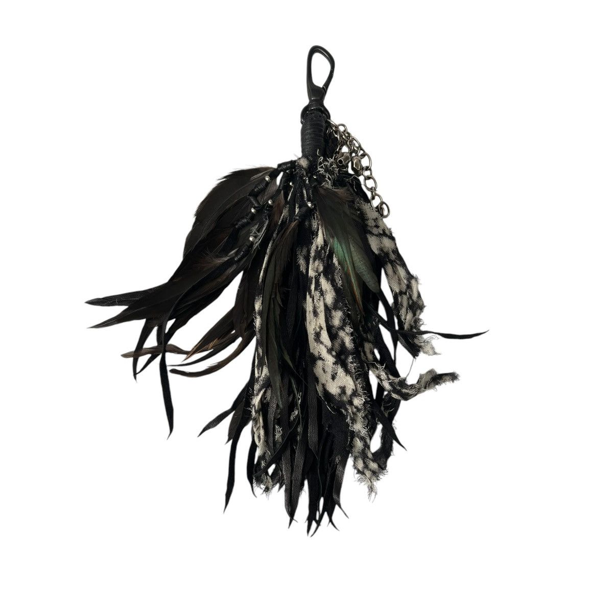 Kmrii風 Leather Stone Feather Necklace レザー ネックレス