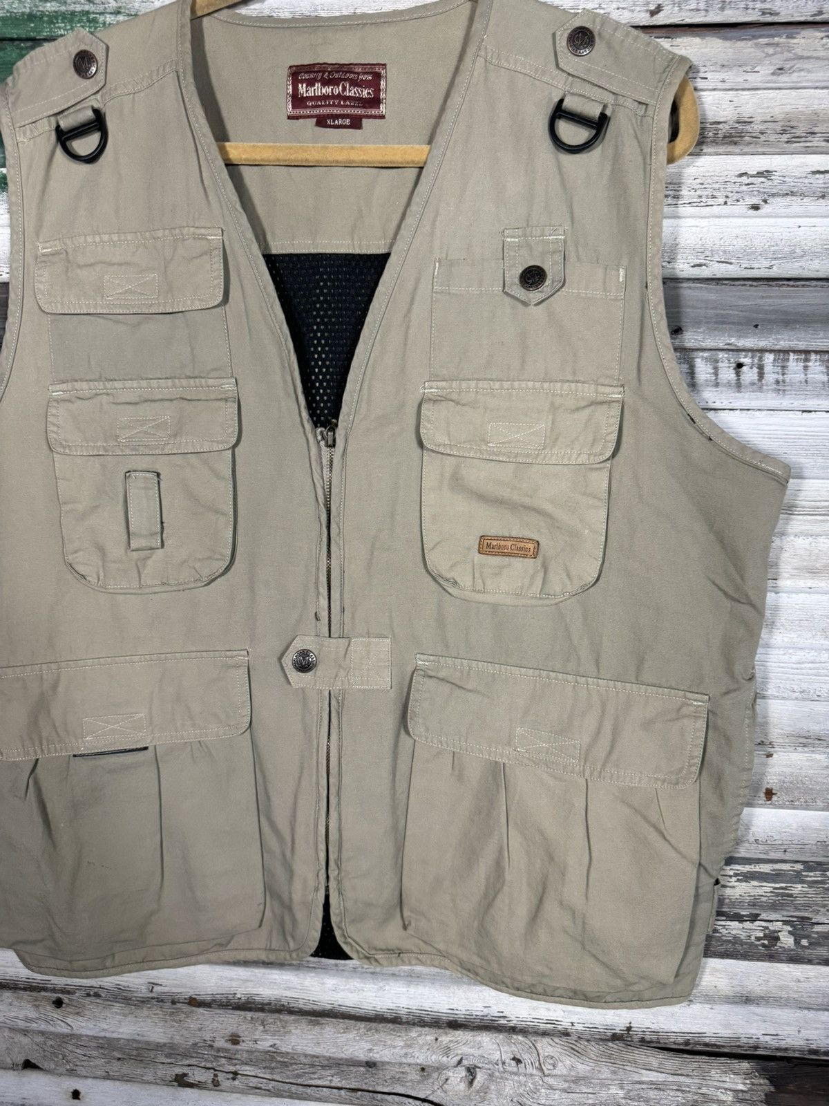 Marlboro × Marlboro Classics × Vintage Vintage Marlboro Classics Plaid Lined Fishing Vest Size US XL / EU 56 / 4 - 4 Thumbnail