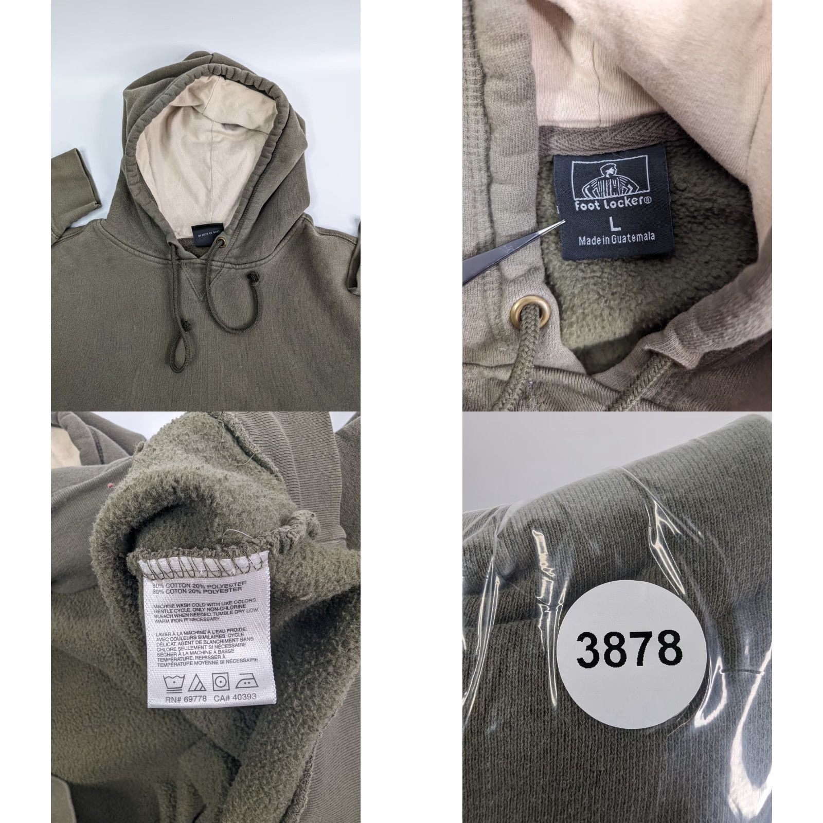 Vintage VINTAGE Footlocker Hoodie Men L Green Cotton Pullover Boxy Y2K Pullover Size US L / EU 52-54 / 3 - 8 Thumbnail