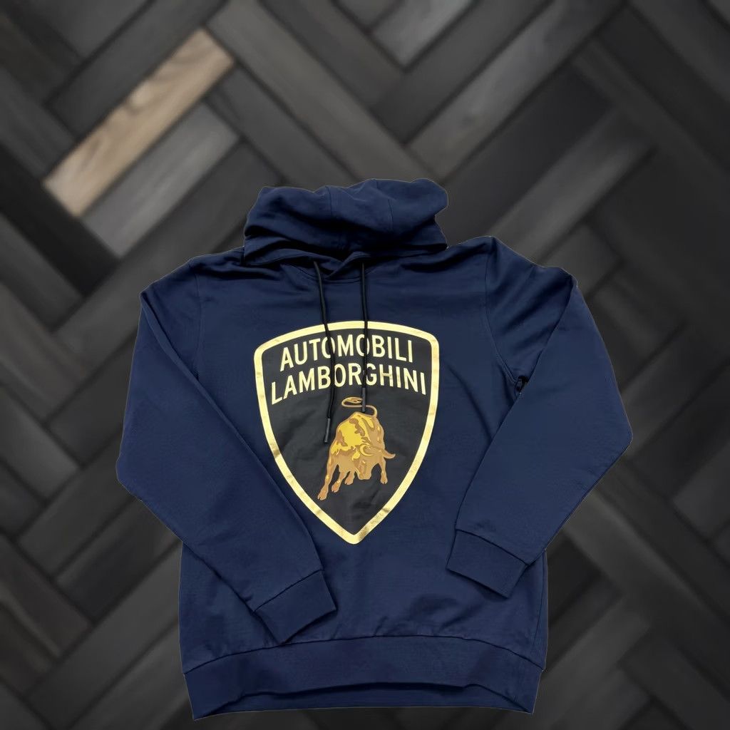 Lamborghini Lamborghini Navy Blue Full Zip Fleece Hoodie Men’s L Regular Size US L / EU 52-54 / 3 - 1 Thumbnail