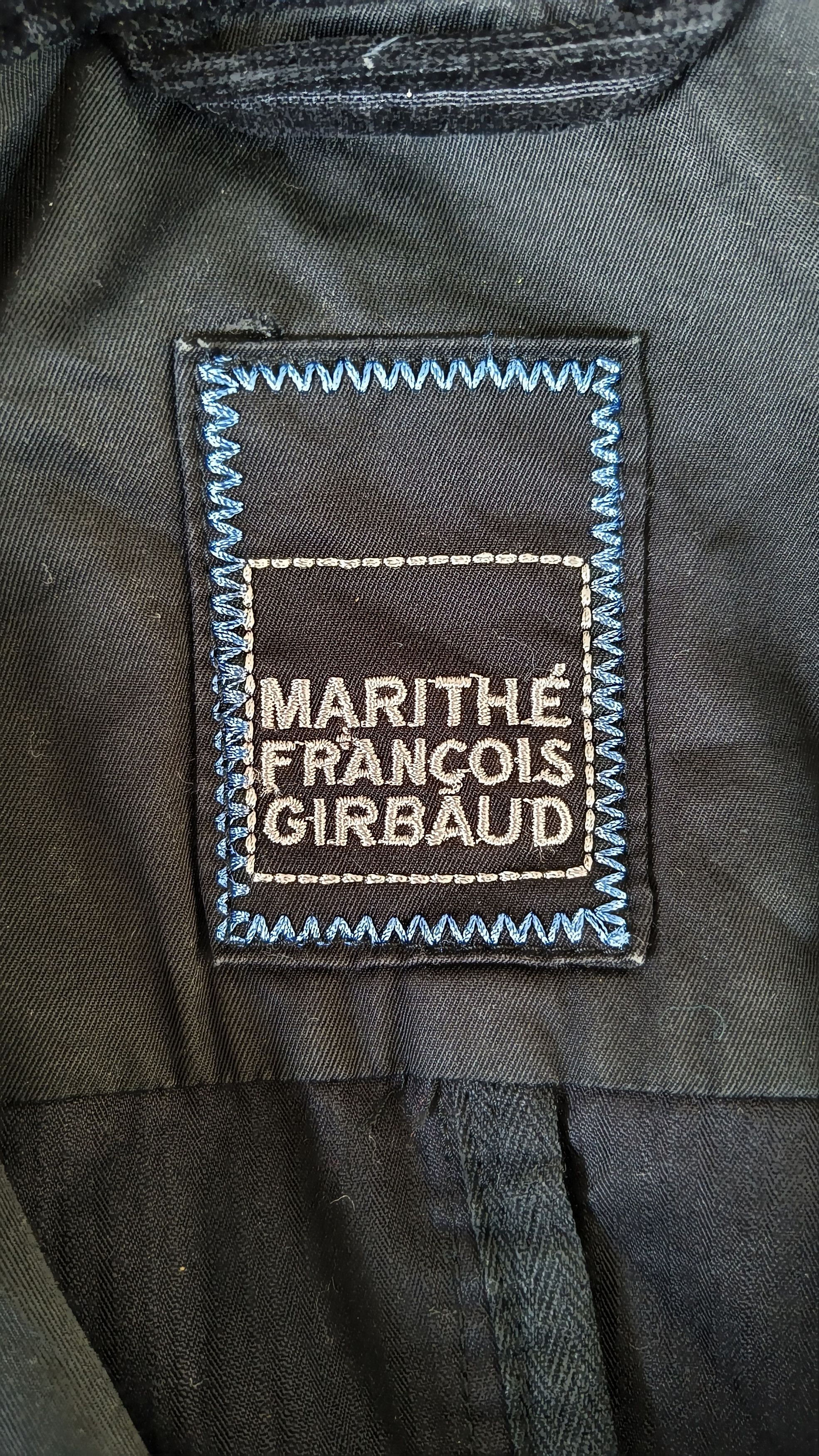 Marithe + Francois Girbaud × Vintage 2000s Marithe Francois Girbaud Blue velvet signature jacket Size US M / EU 48-50 / 2 - 12 Thumbnail