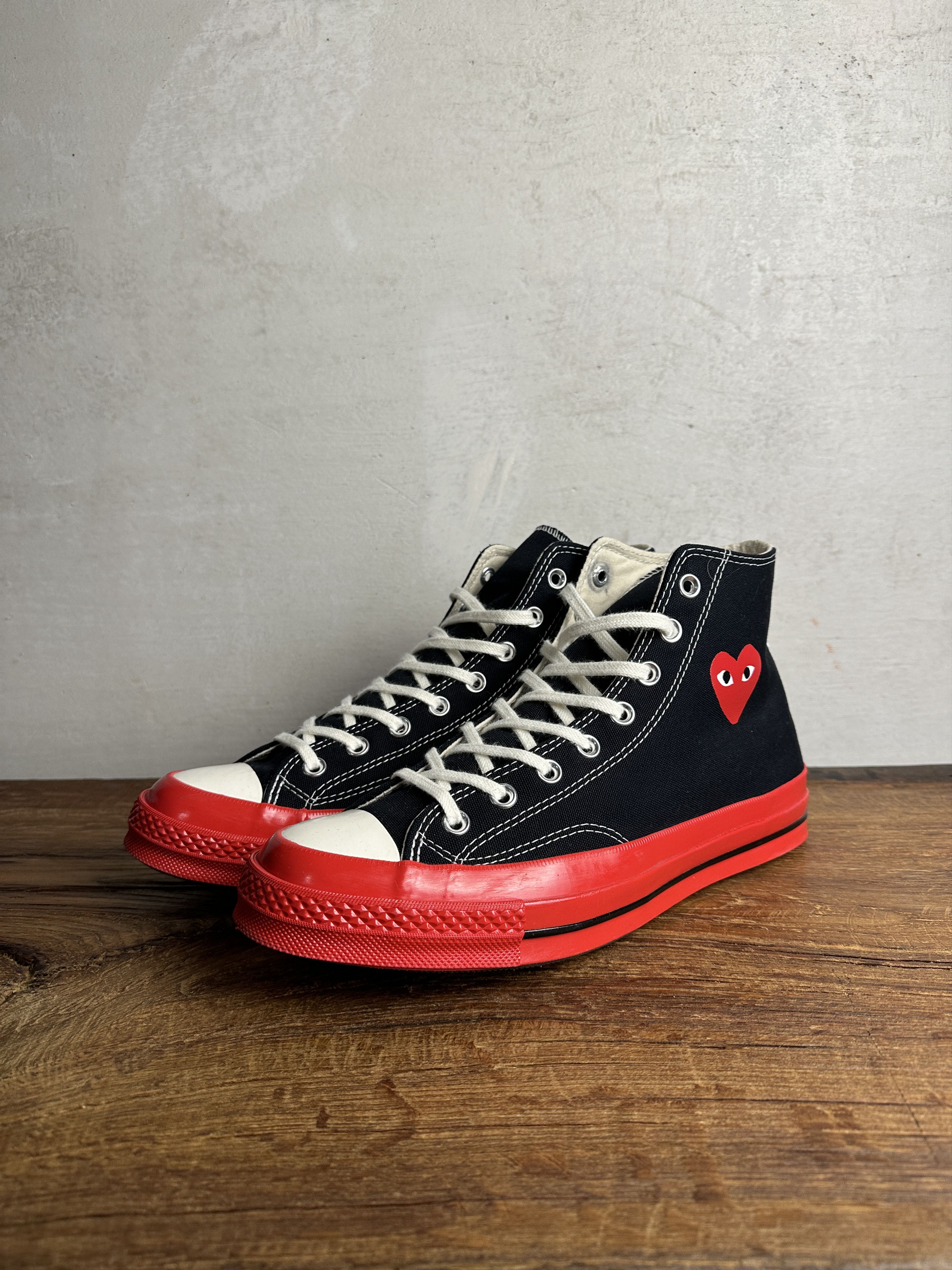 Comme des Garcons Comme des Garçons Play x Chuck 70 High 'Black Red' Sneakers Size US 10 / EU 43 - 2 Thumbnail
