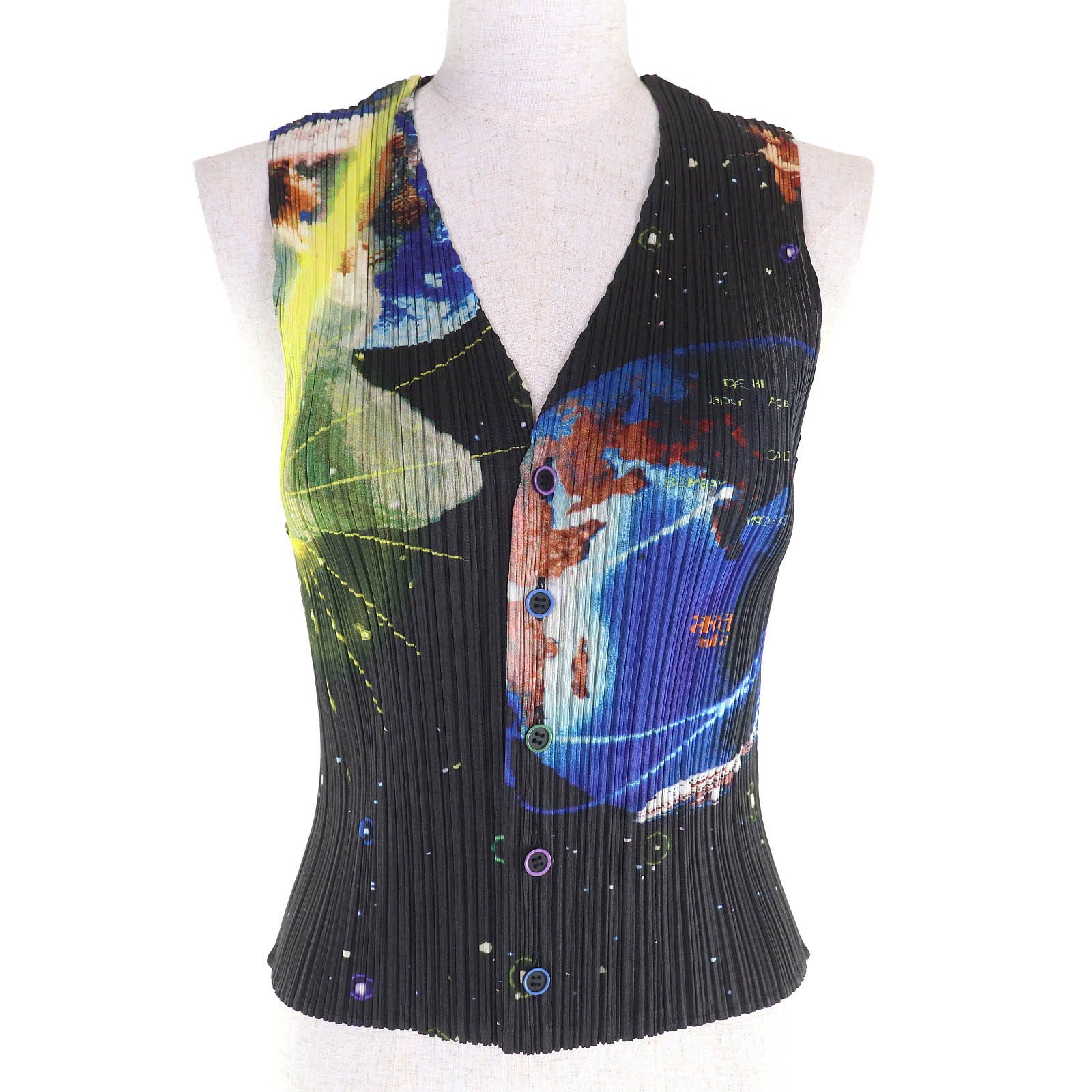 Issey Miyake Issey Miyake PLEATS PLEASE×Tadanori Yokoo Best MILLENNIUM KRISHNA Space 3 Top Others Tops PP02-JE101 DUTY FREE for USA Size ONE SIZE - 1 Thumbnail