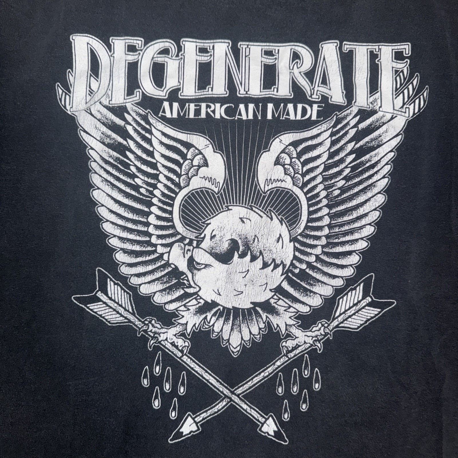 Band Tees Degenerate Clothing Co T-Shirt Black XL 23x29 Y2K Size US XL / EU 56 / 4 - 2 Thumbnail
