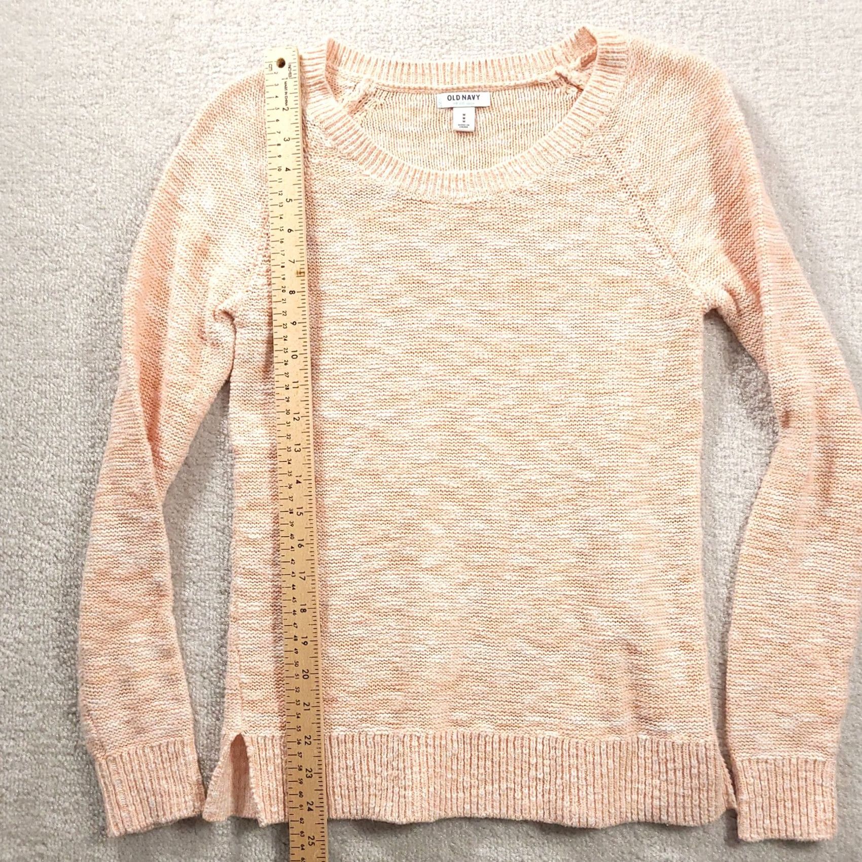 Old Navy Old Navy Sweater Womens Medium Pink Heathered Crewneck Ribbed Neckline and Hem Size M / US 6-8 / IT 42-44 - 5 Thumbnail
