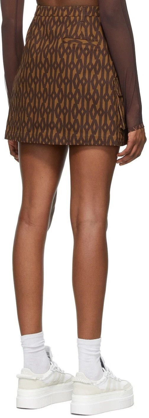 Adidas × Ivy Park Ivy Park X Adidas Monogram Jeans Short Skirt Wild Brown Size 26" / US 2 / IT 38 - 4 Thumbnail