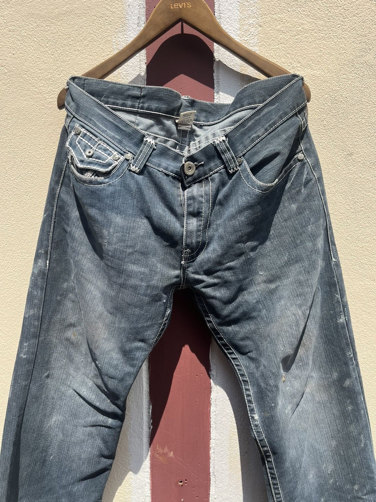 Vintage Thrashed True Religion Baggy Straight – Super T Stitch Size US 36 / EU 52 - 2 Thumbnail