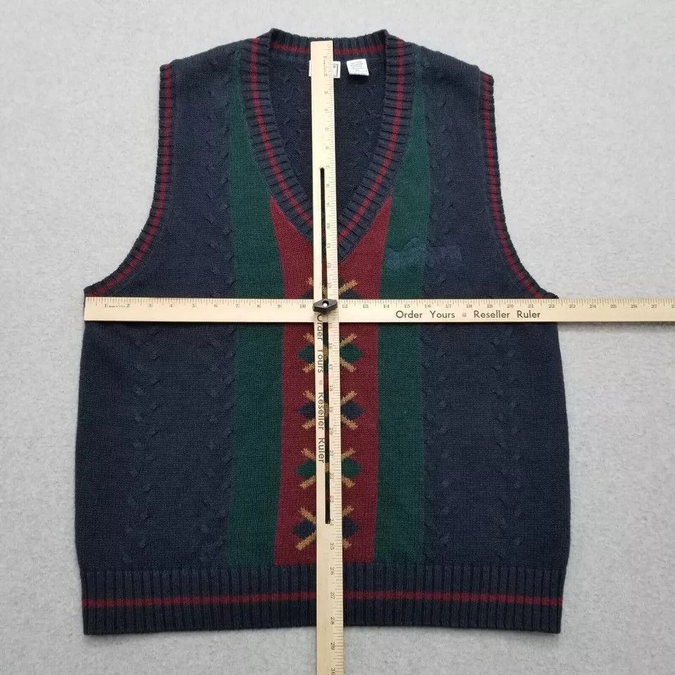 Bugle Boy Bugle Boy Sweater Men XL Blue Red Green Vest Pullover V Neck Size US XL / EU 56 / 4 - 7 Thumbnail