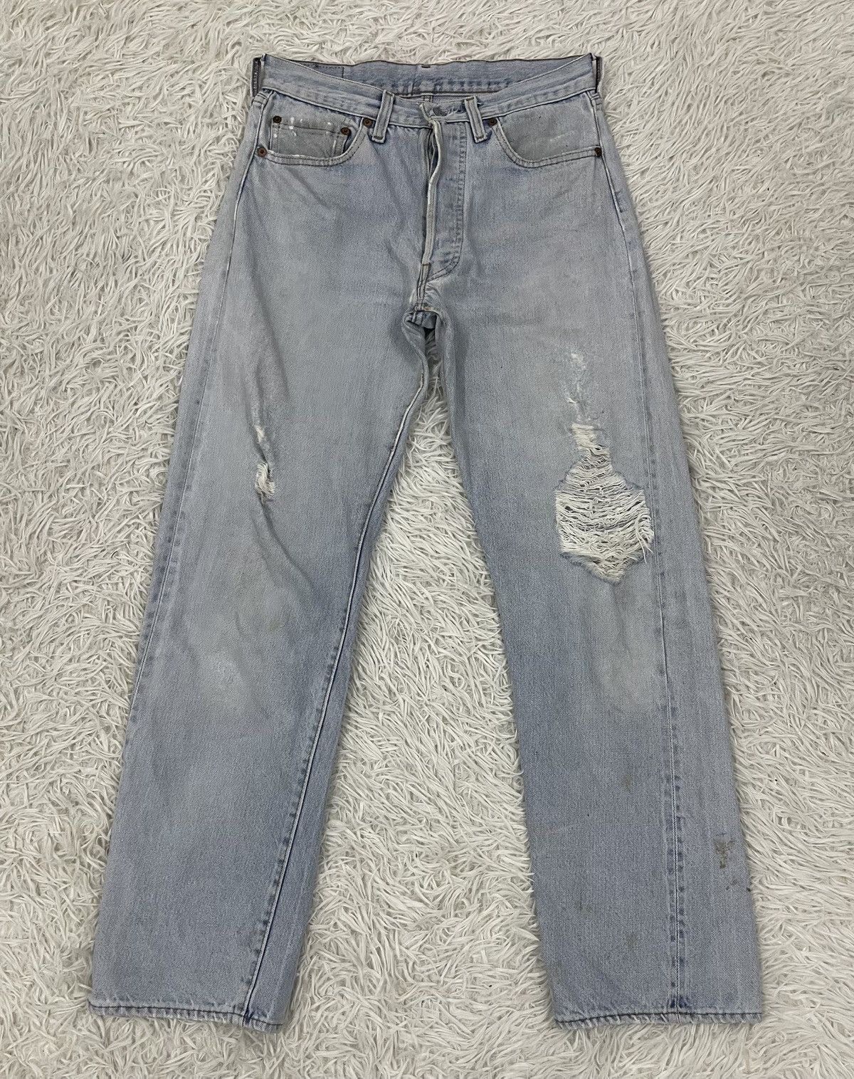 Levi's Vintage Levis 501 Denim Selfedge Pants Button No 524 Size US 28 / EU 44 - 1 Thumbnail
