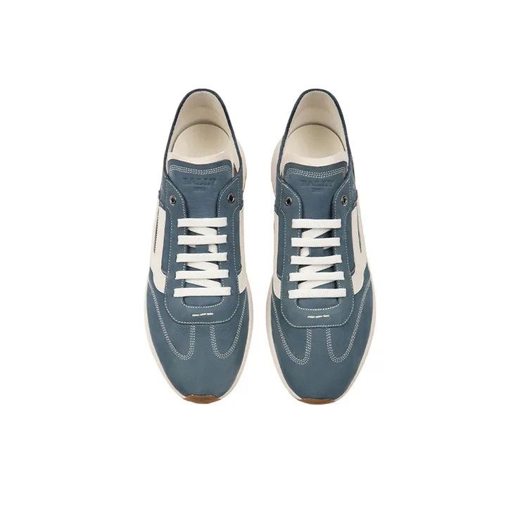 o1y1224 Logo Print Low-Top Sneakers in Lead/White