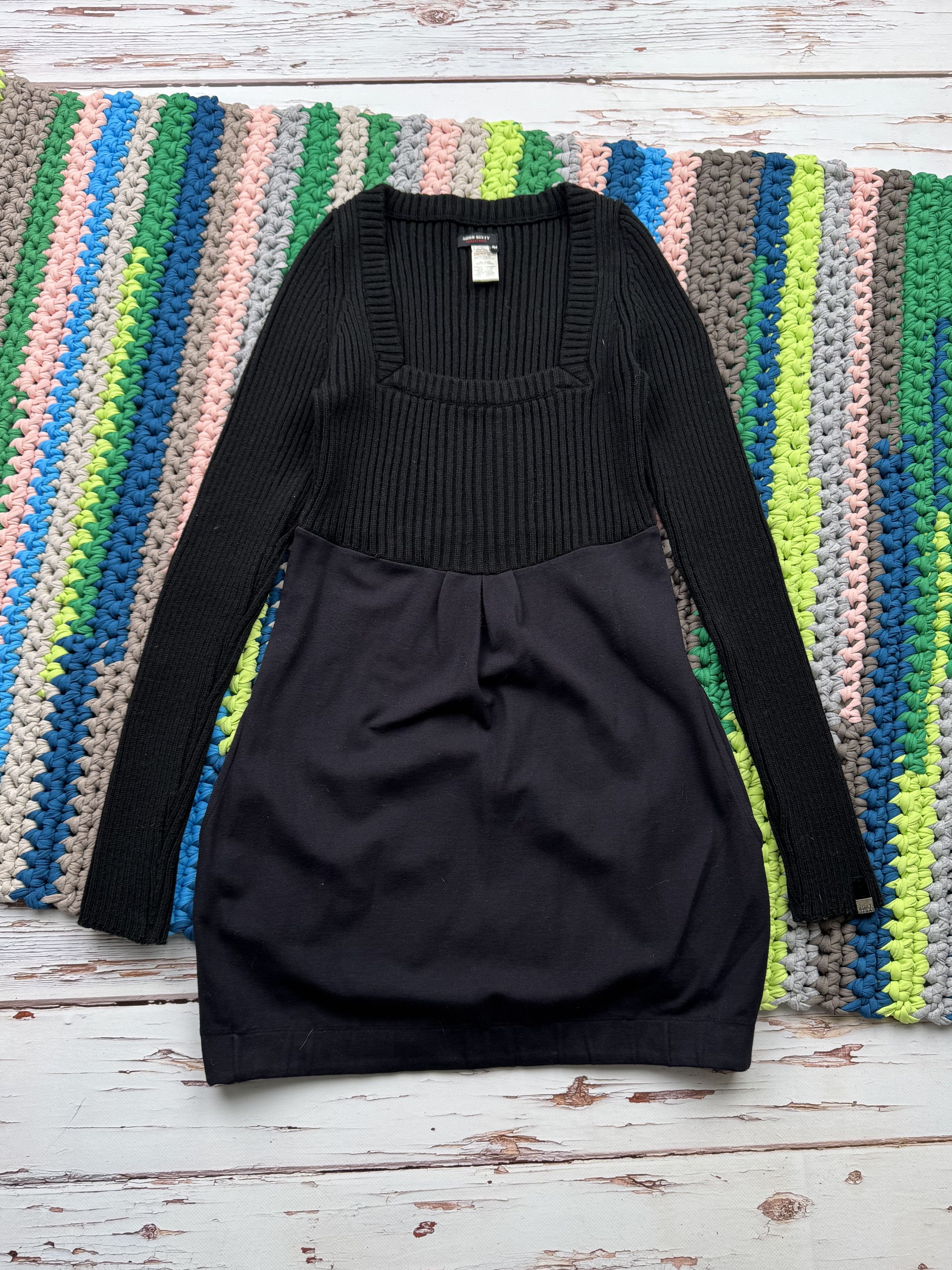 Miss Sixty Miss Sixty Dress With Ribbed Long Sleeve (V309)(D10) Size M / US 6-8 / IT 42-44 - 1 Thumbnail