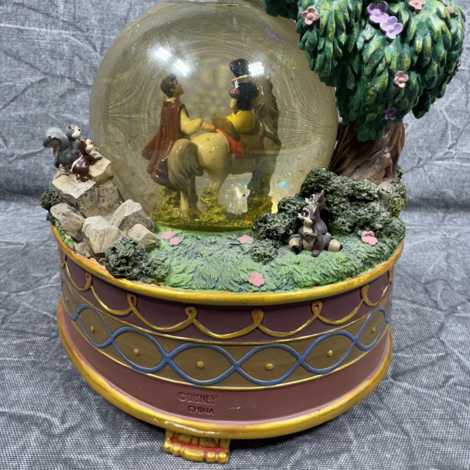 Disney Disney Snow Globe Snow White Prince Charming VTG Music Box Size ONE SIZE - 9 Thumbnail