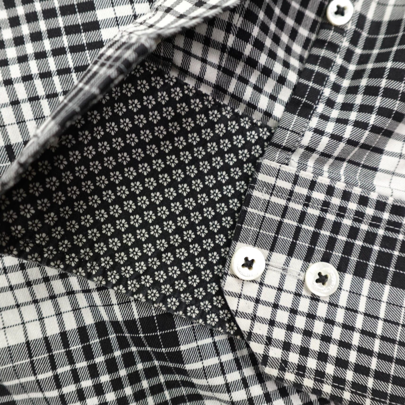 BUGATCHI Bugatchi Shirt Adult Large Gray Plaid Button-Up Cotton Designer Mens Size US L / EU 52-54 / 3 - 4 Thumbnail