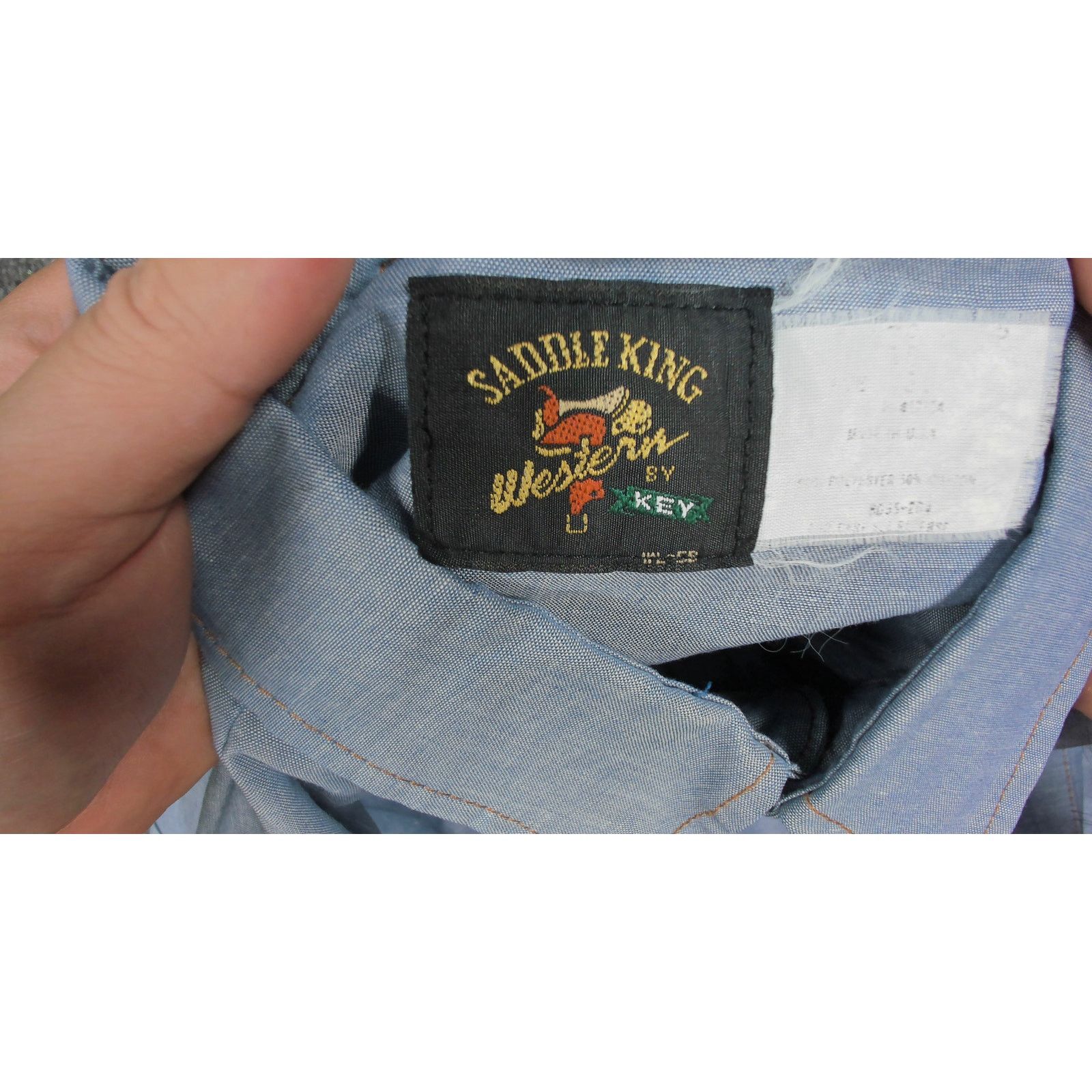Vintage Vintage 70s Saddle King By Key Western Pearl Snap Shirt Size US XXL / EU 58 / 5 - 7 Thumbnail