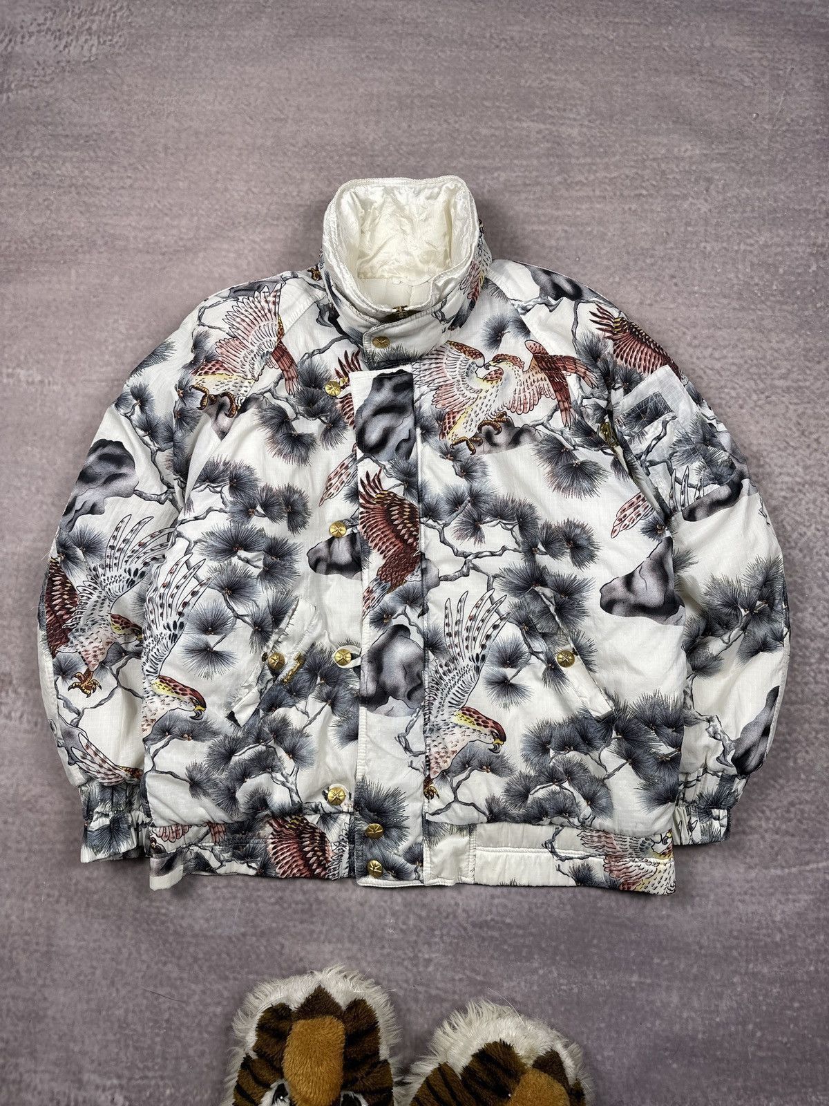 Vintage Vintage 80’s JET SET Style Overprint Eagle Ski Jacket Size US XL / EU 56 / 4 - 1 Thumbnail