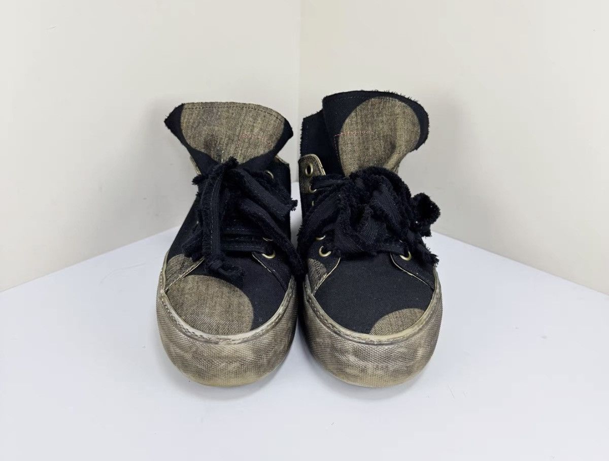 Uma Wang Uma Wang Black Polka Dot Distressed Canvas Shoes Size US 8 / EU 41 - 2 Thumbnail