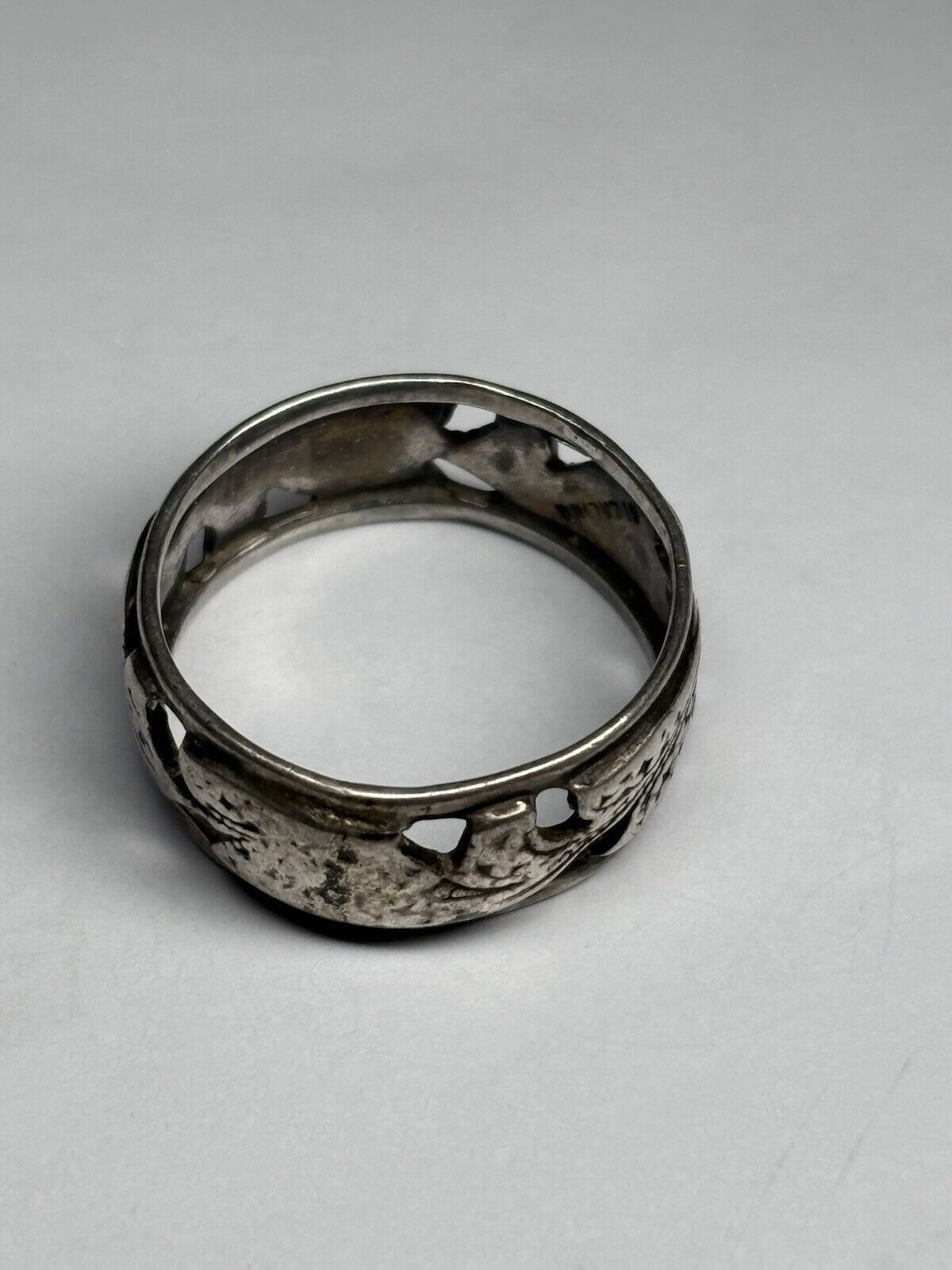 Other Vintage Sterling Silver Carved Floral Patterned Ring Size 7 Size ONE SIZE - 4 Thumbnail
