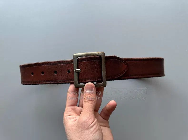 Saint Laurent Paris Saint Laurent Paris Silver Buckle Cracked Leather Belt i Size ONE SIZE - 1 Thumbnail