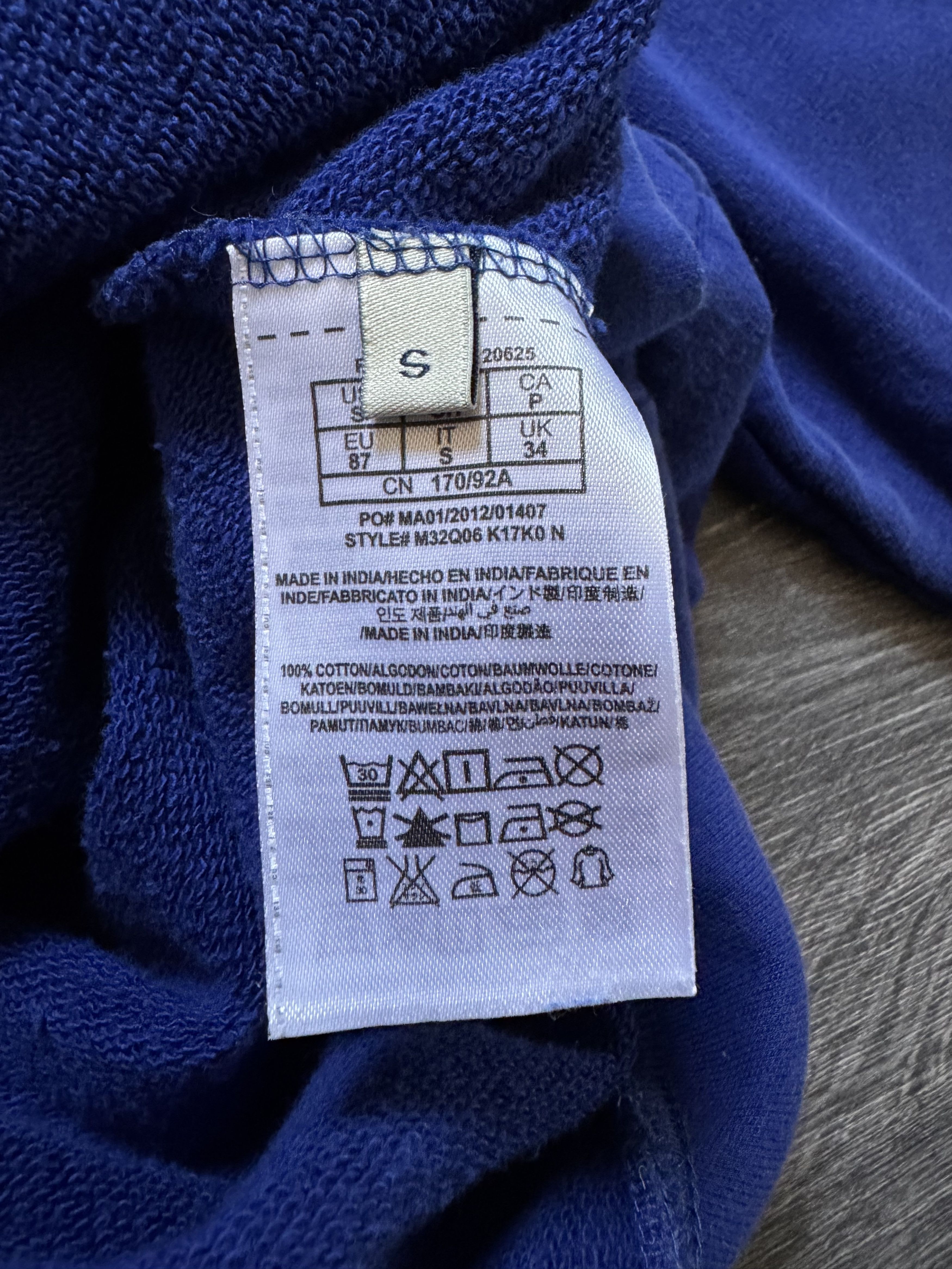 Guess GUESS Logo Hoodie Blue Pullover Size US S / EU 44-46 / 1 - 5 Thumbnail