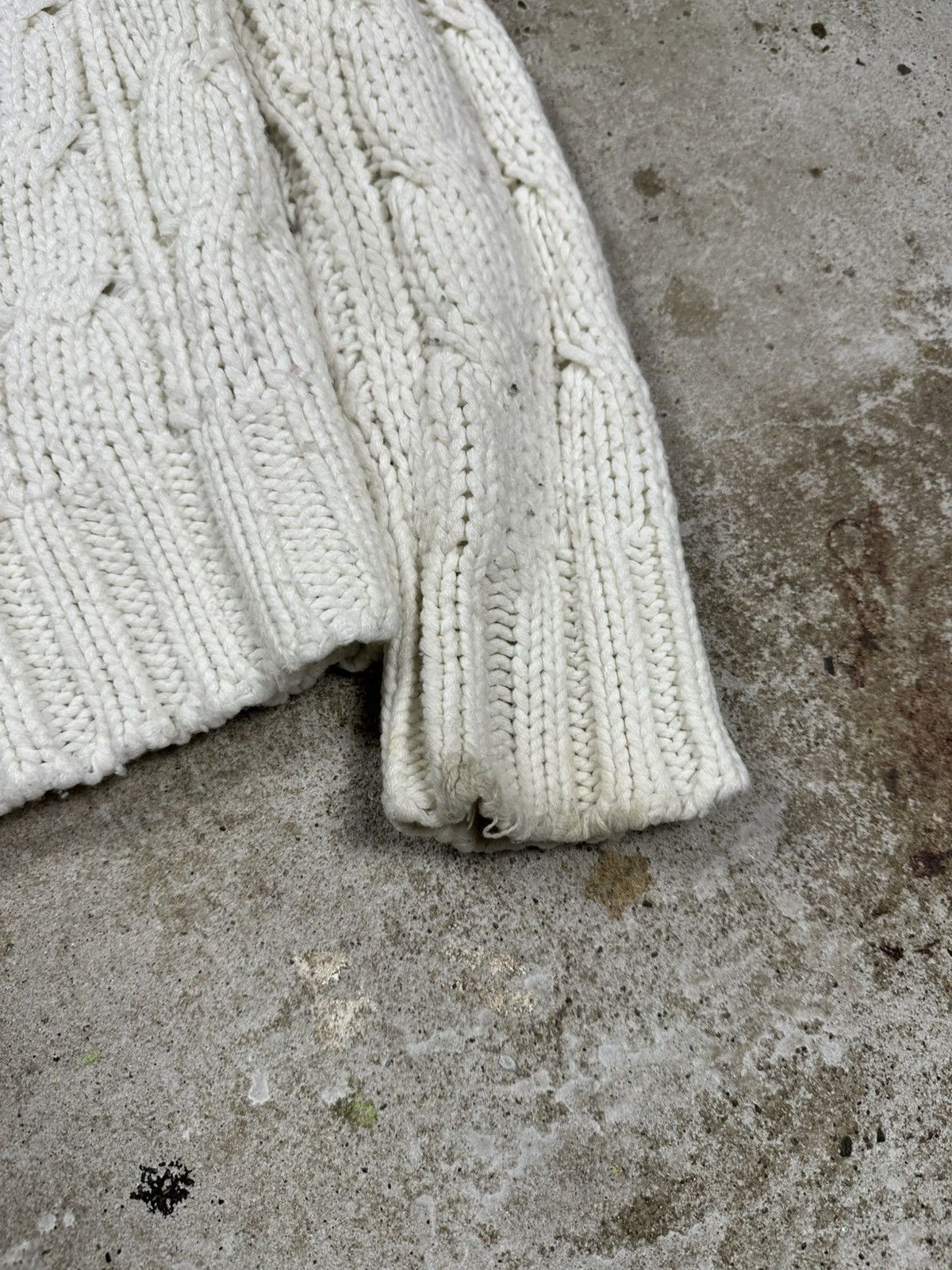 If Six Was Nine × Japanese Brand × Le Grande Bleu (L.G.B.) Vintage Y2K Faux Fur Cable Knit Full Zip Hooded Sweater Size US S / EU 44-46 / 1 - 12 Thumbnail
