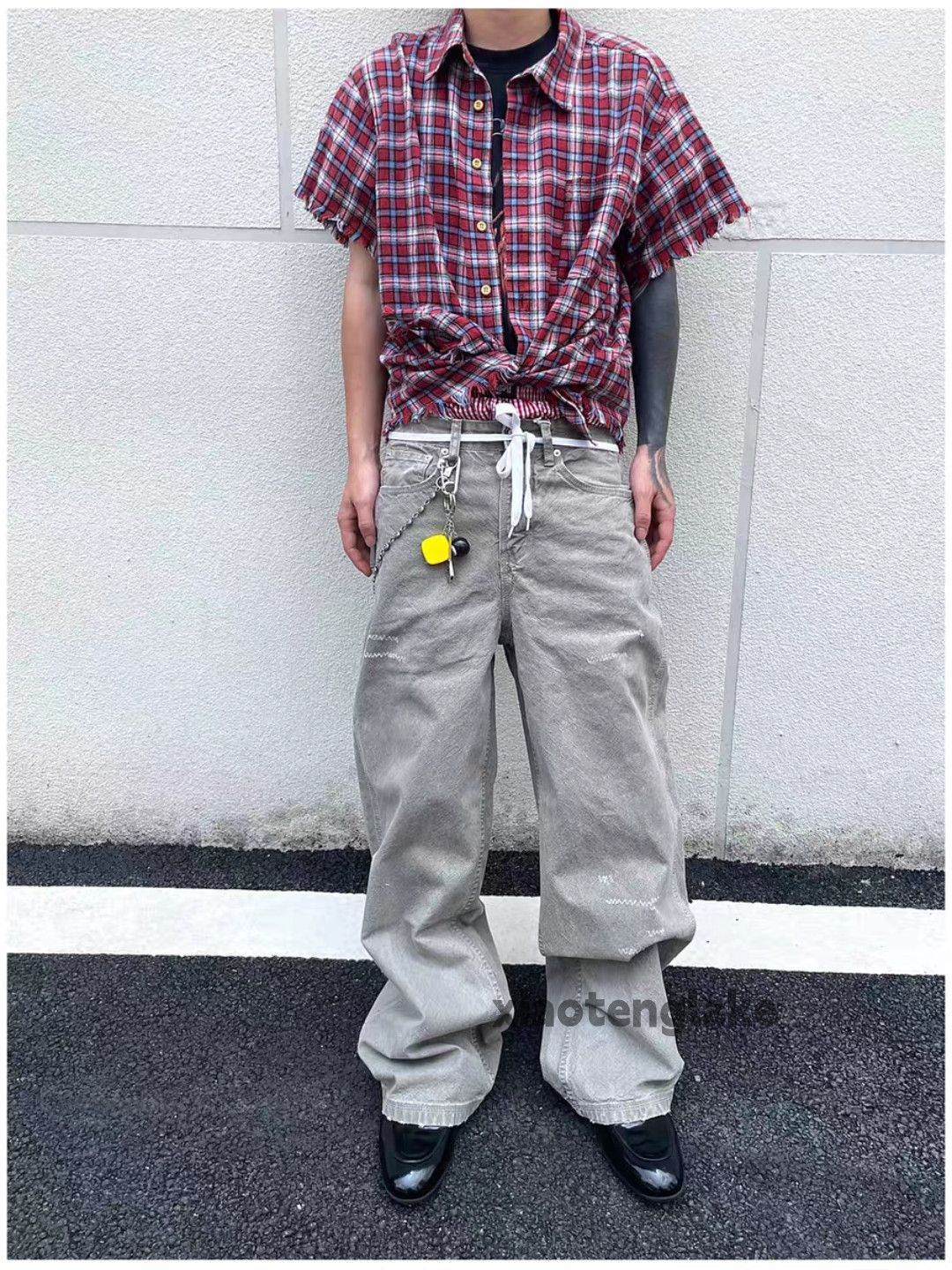 Vintage Unisex washed faded loose baggy hiphop cargo pants Size US 32 / EU 48 - 1 Thumbnail
