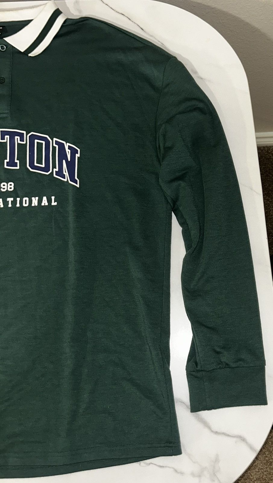 Shein Green Boston Shirt Size US L / EU 52-54 / 3 - 6 Thumbnail