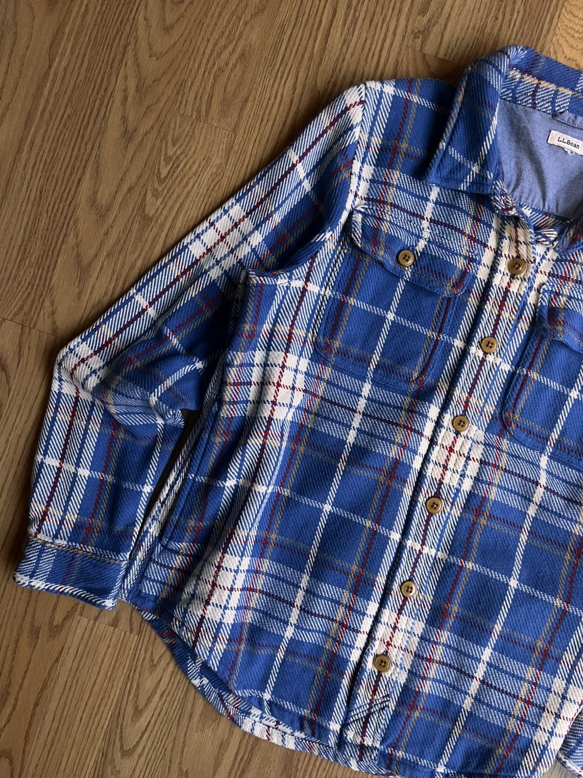 L.L. Bean Vintage L.L. Bean Blue Plaid Flannel Shirt Size US S / EU 44-46 / 1 - 2 Thumbnail