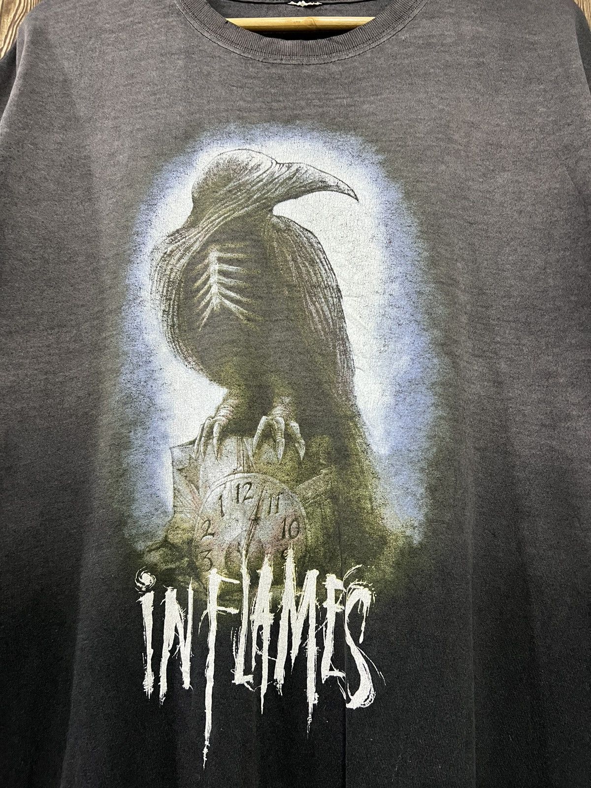 Band Tees × Vintage Vintage Y2K Distressed In Flames Band Tour Tshirt Size US XL / EU 56 / 4 - 2 Thumbnail