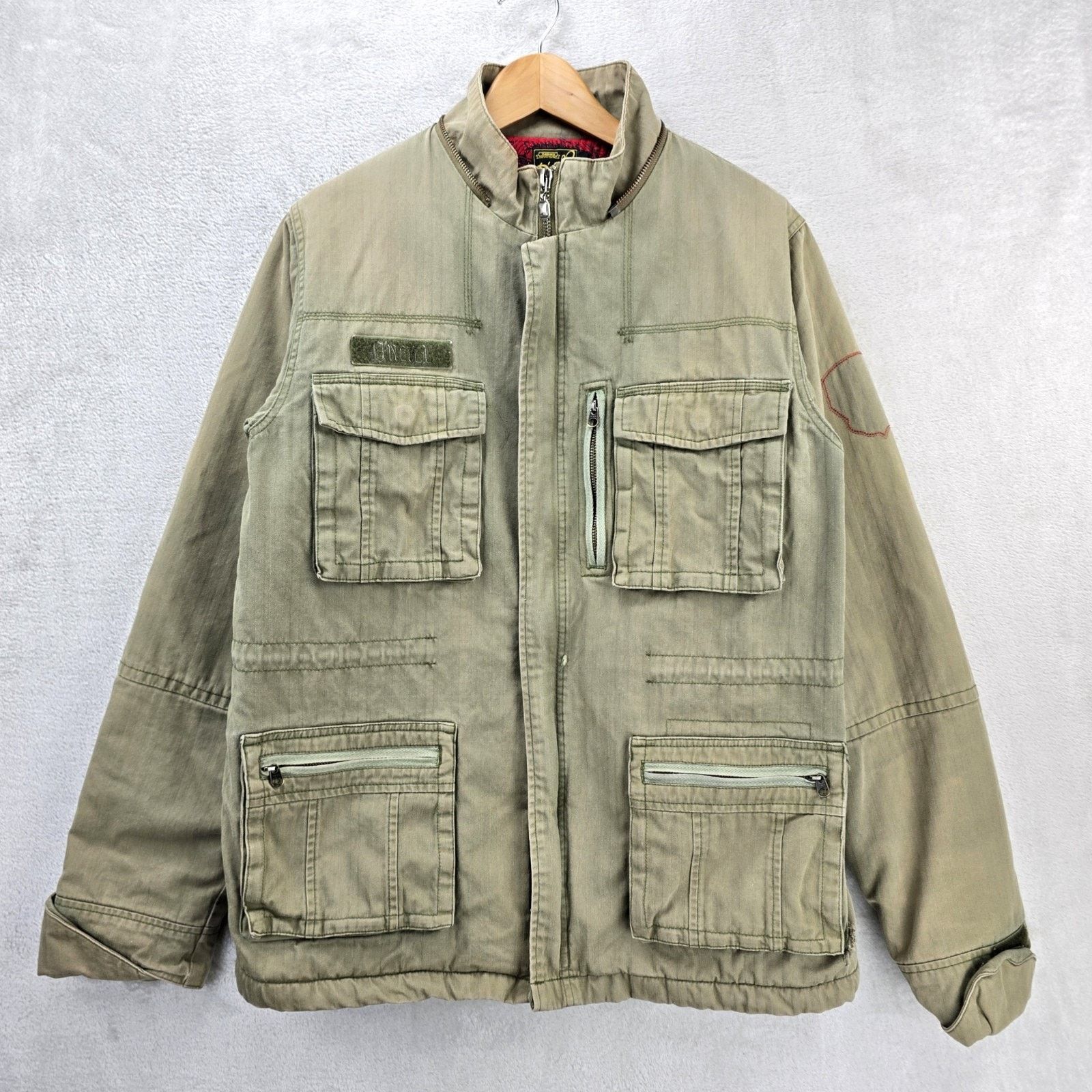 O'Neill Vintage O'Neill Military Jacket Large Sherpa Lined Y2K FLAWS Size US L / EU 52-54 / 3 - 1 Thumbnail