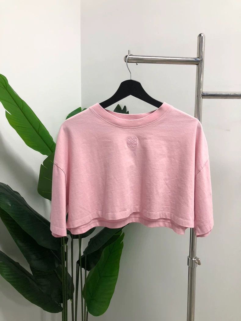 Loewe Loewe Embroidered Logo Crop Pink Top - dmc Size US XS / EU 42 / 0 - 1 Thumbnail