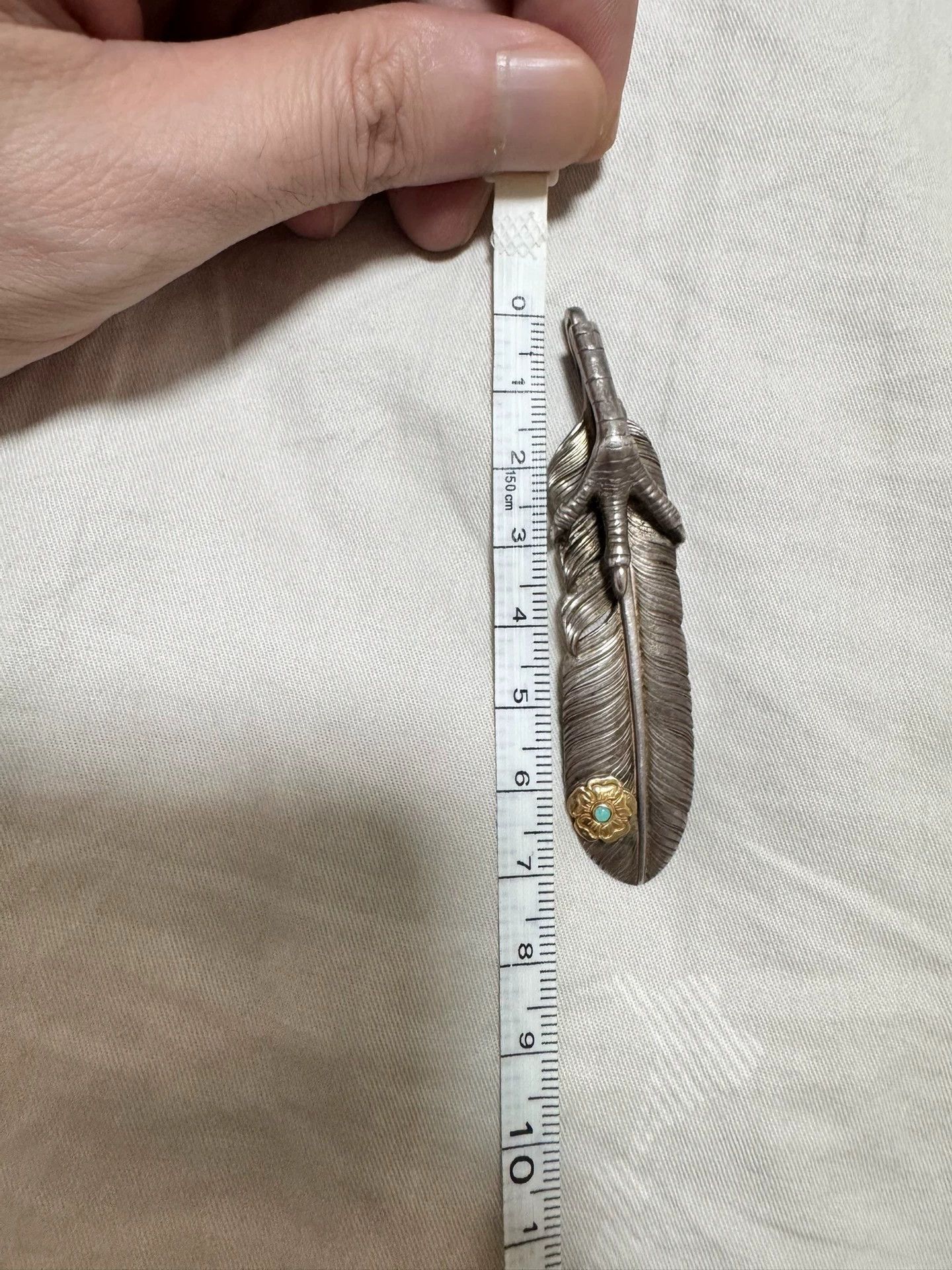 Taro Washimi Taro Washimi E.Claw Gold Rose Opal Feather Silver Necklace Size ONE SIZE - 3 Thumbnail