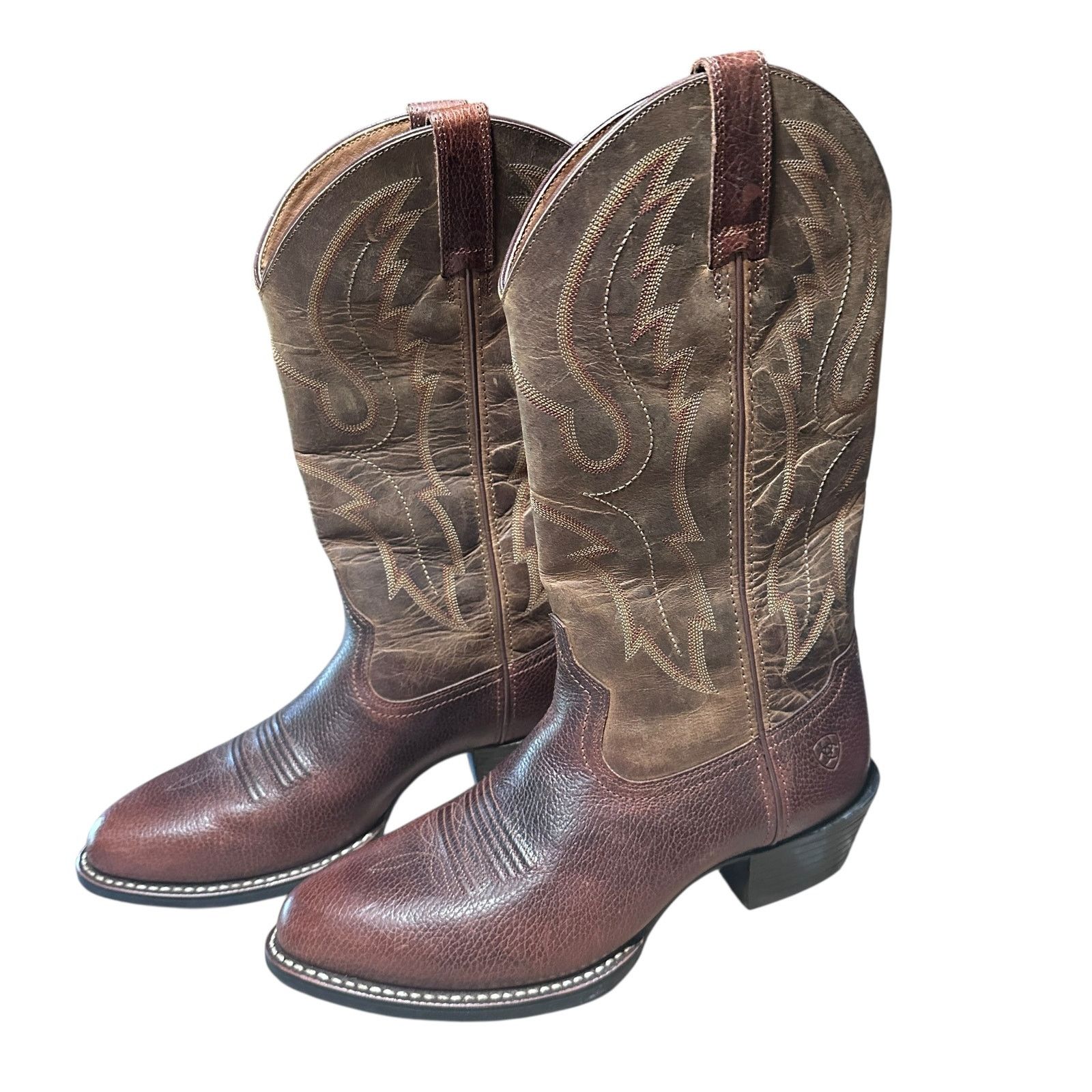Ariat Mens ARIAT Western Leather Cowboy Boots Size 10 Size US 10 / EU 43 - 1 Thumbnail