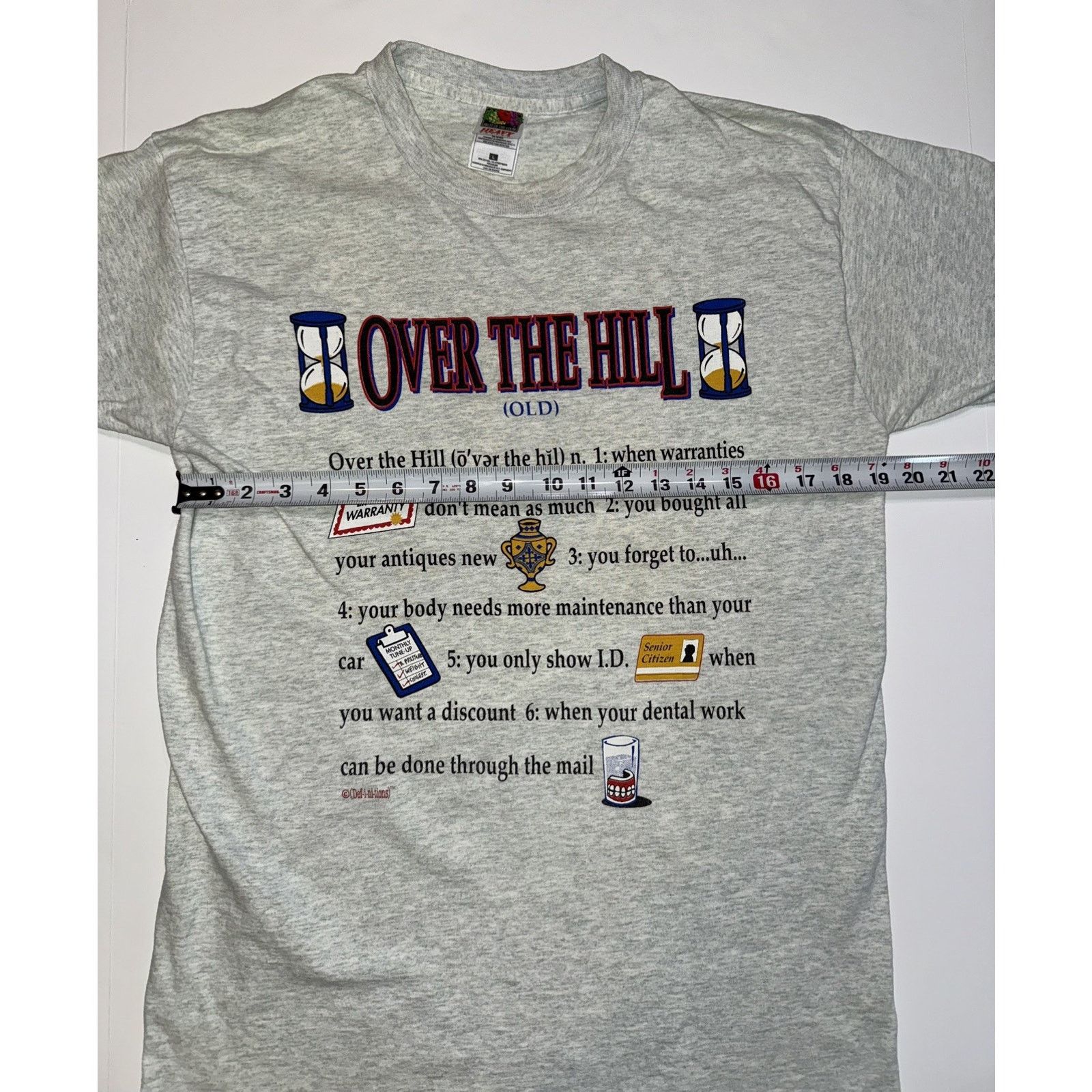 Fruit Of The Loom VTG Funny Over The Hill T Shirt Size L Fruit of the loom Size US L / EU 52-54 / 3 - 2 Thumbnail