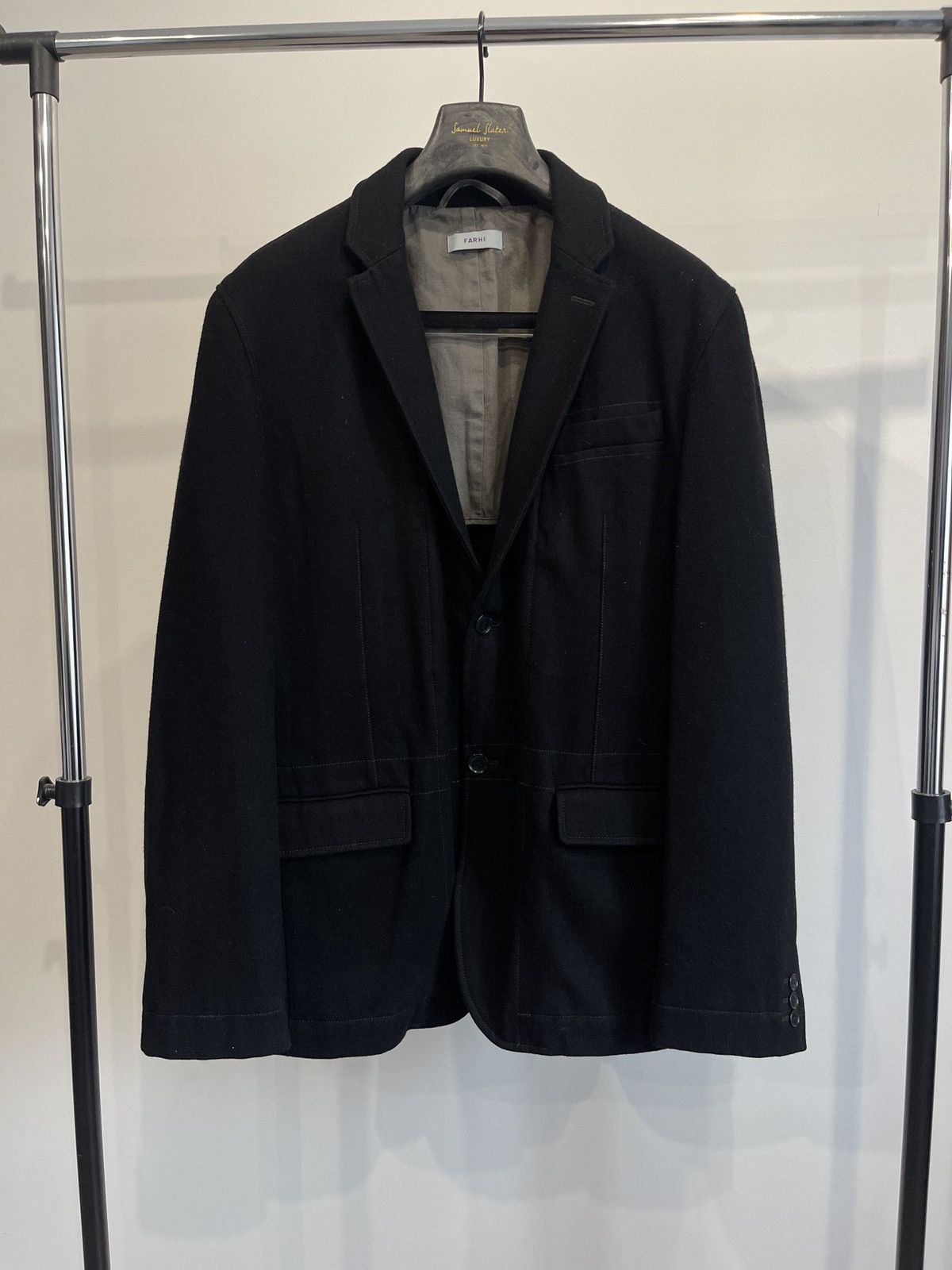 Nicole Farhi Nicole Farhi (FARHI) Wool Blend Tailored Blazer - Size XL Size 42R - 6 Thumbnail