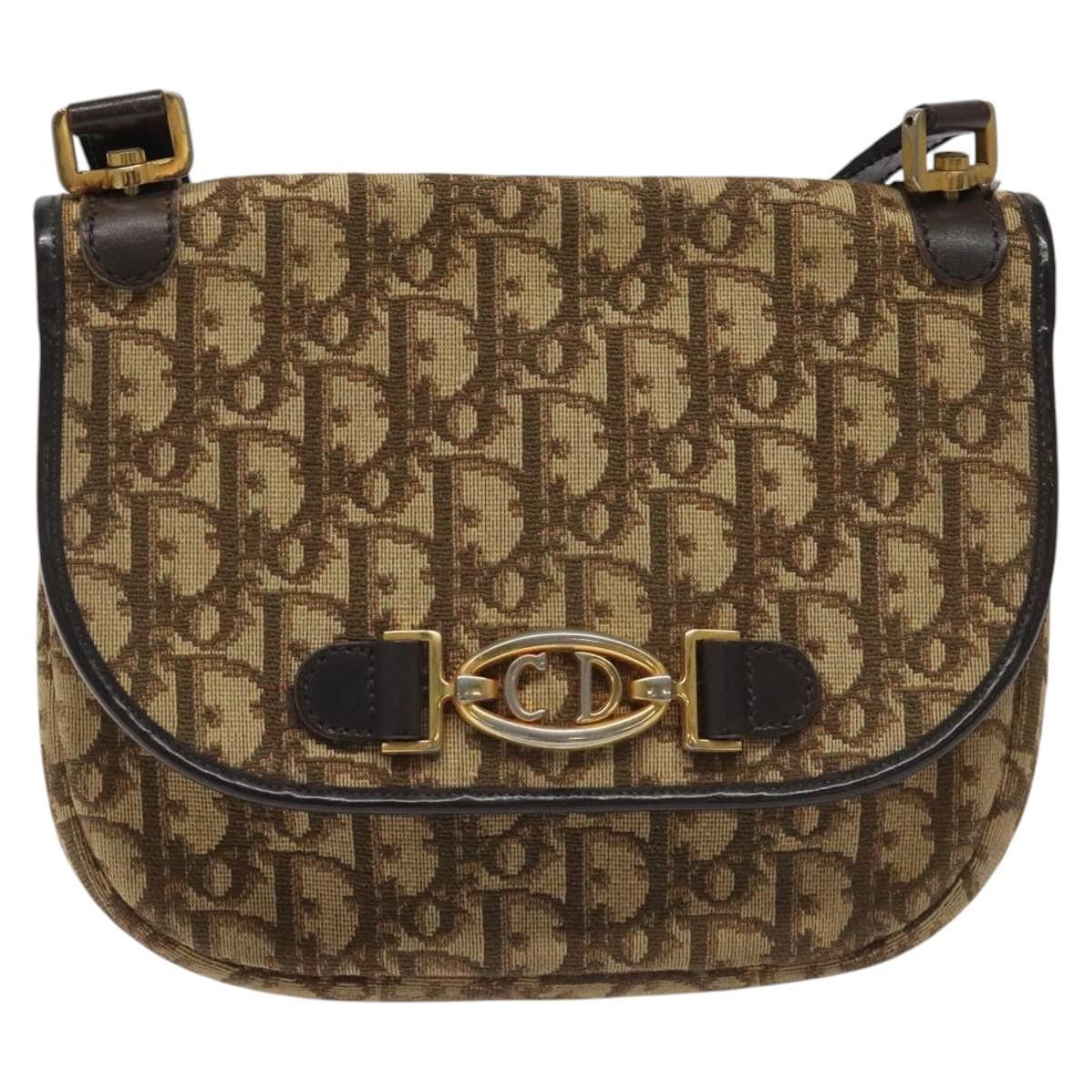 Dior DIOR Trotter Canvas Shoulder Bag Brown Gold Size ONE SIZE - 13 Thumbnail