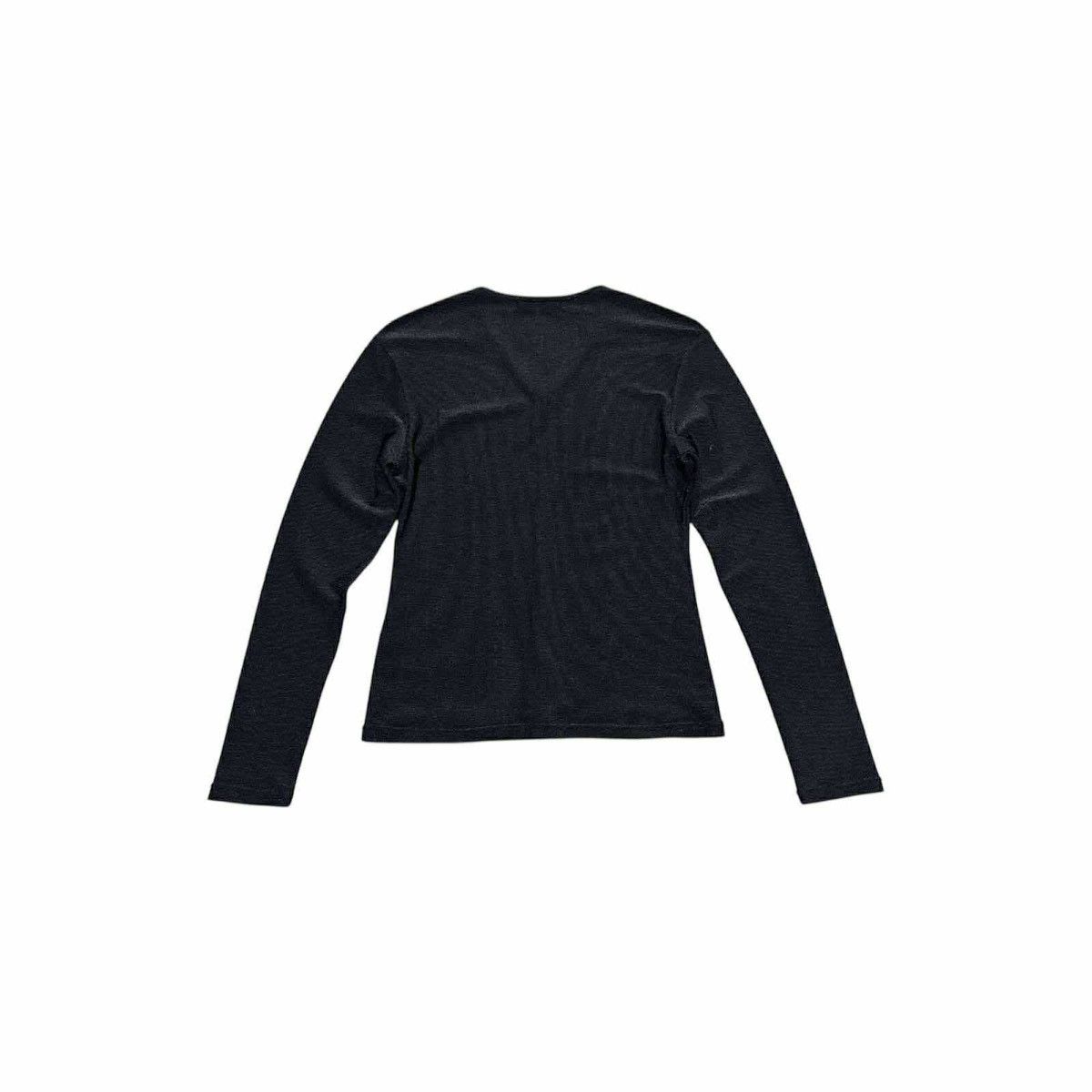 5351 POUR LES HOMMES 🔥Y2K 5351 Pour Les Femmes Mesh Sheer V-Neck Ls Shirt Size US XS / EU 42 / 0 - 5 Thumbnail