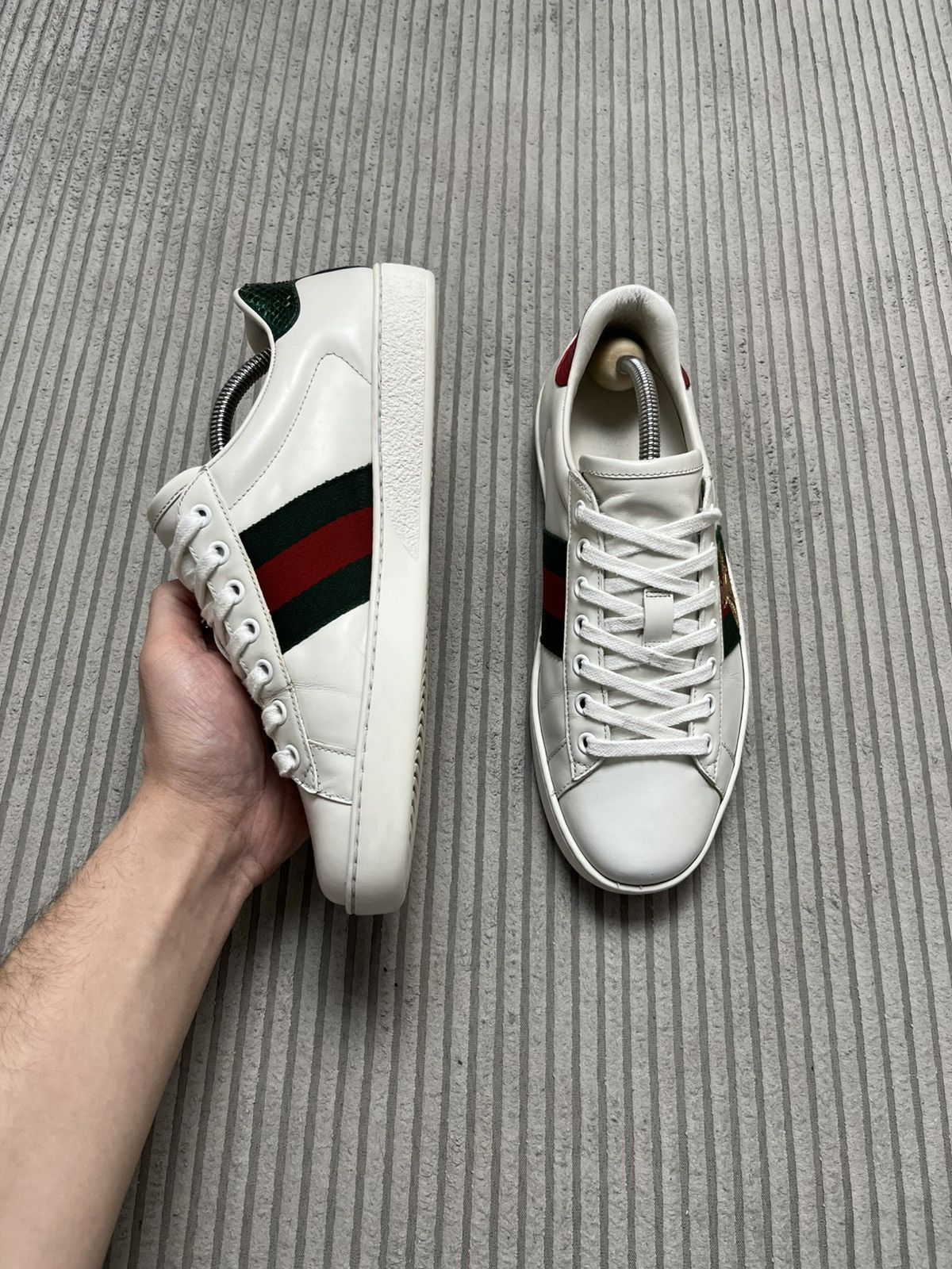 Gucci Gucci Ace Bee Leather Sneakers 00s Size US 6.5 / EU 39-40 - 5 Thumbnail