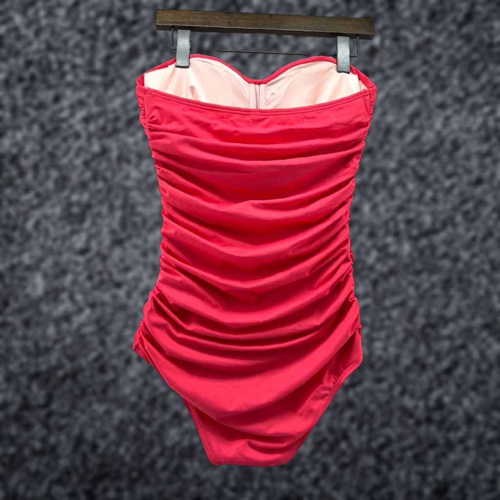 Victoria's Secret Victoria's Secret Bandeau One-Piece Swimsuit Pink Women's 8D Padded Beach Size ONE SIZE - 1 Thumbnail