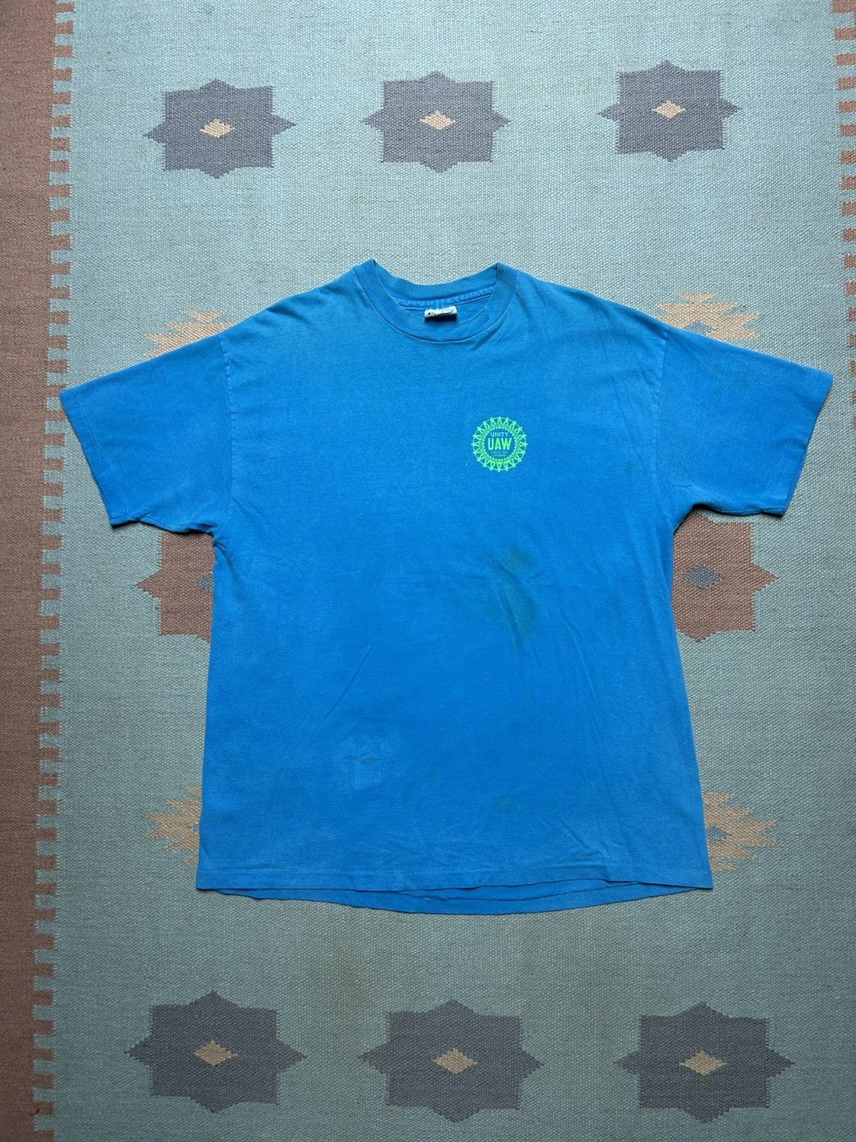 Vintage 80s t shirt local 652 Union Lansing Michigan Hanes cotton XL Size US XL / EU 56 / 4 - 3 Thumbnail